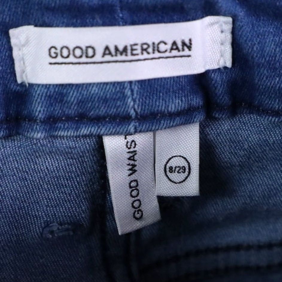 Good American Good American Good Waist Jeans Womens 8/29 Blue Skinny High Waist 5-Pocket Denim Straight Rise N/A Size 30" / US 8 / IT 44 - 4 Thumbnail