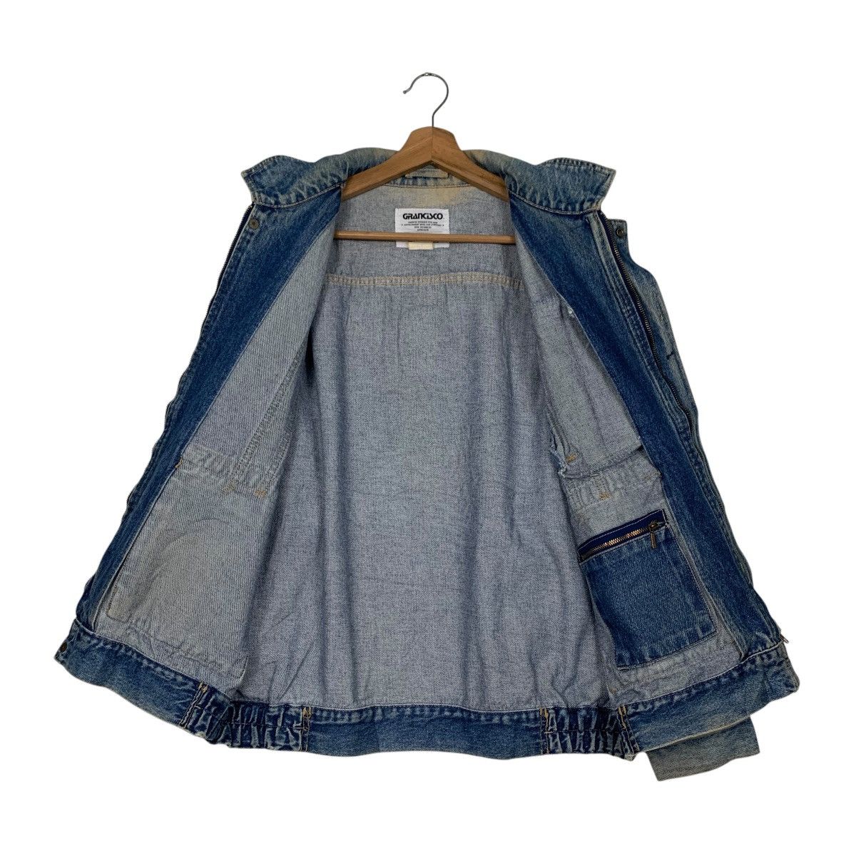 Japan Rags Vintage 90's GRANCISCO Washed Blue Denim Jacket #2733-C123 Size US L / EU 52-54 / 3 - 11 Thumbnail