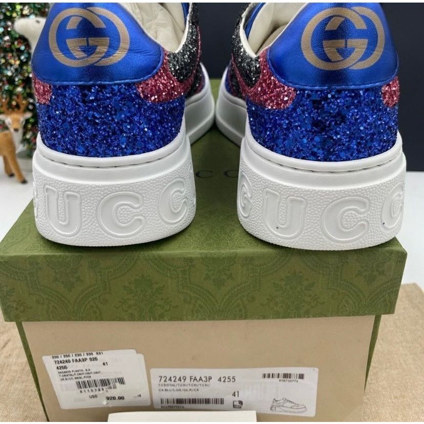 Gucci Women’s Gucci, glitter trainer low top sneakers size 41 Size US 11 / IT 41 - 5 Thumbnail