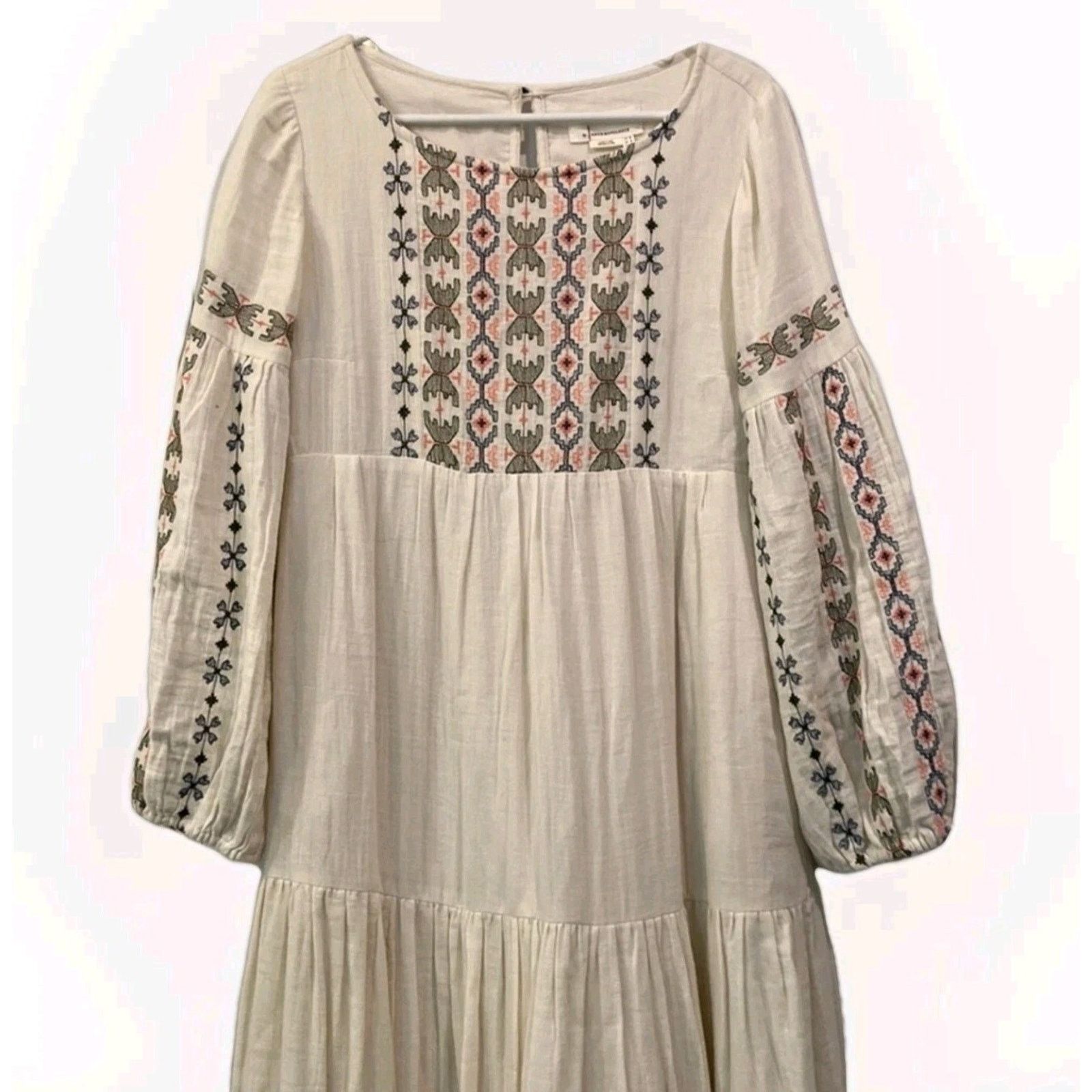 Anthropologie Anthropologie Lucienne Embroidered Maxi Dress Size 12 Size XL / US 12-14 / IT 48-50 - 7 Thumbnail