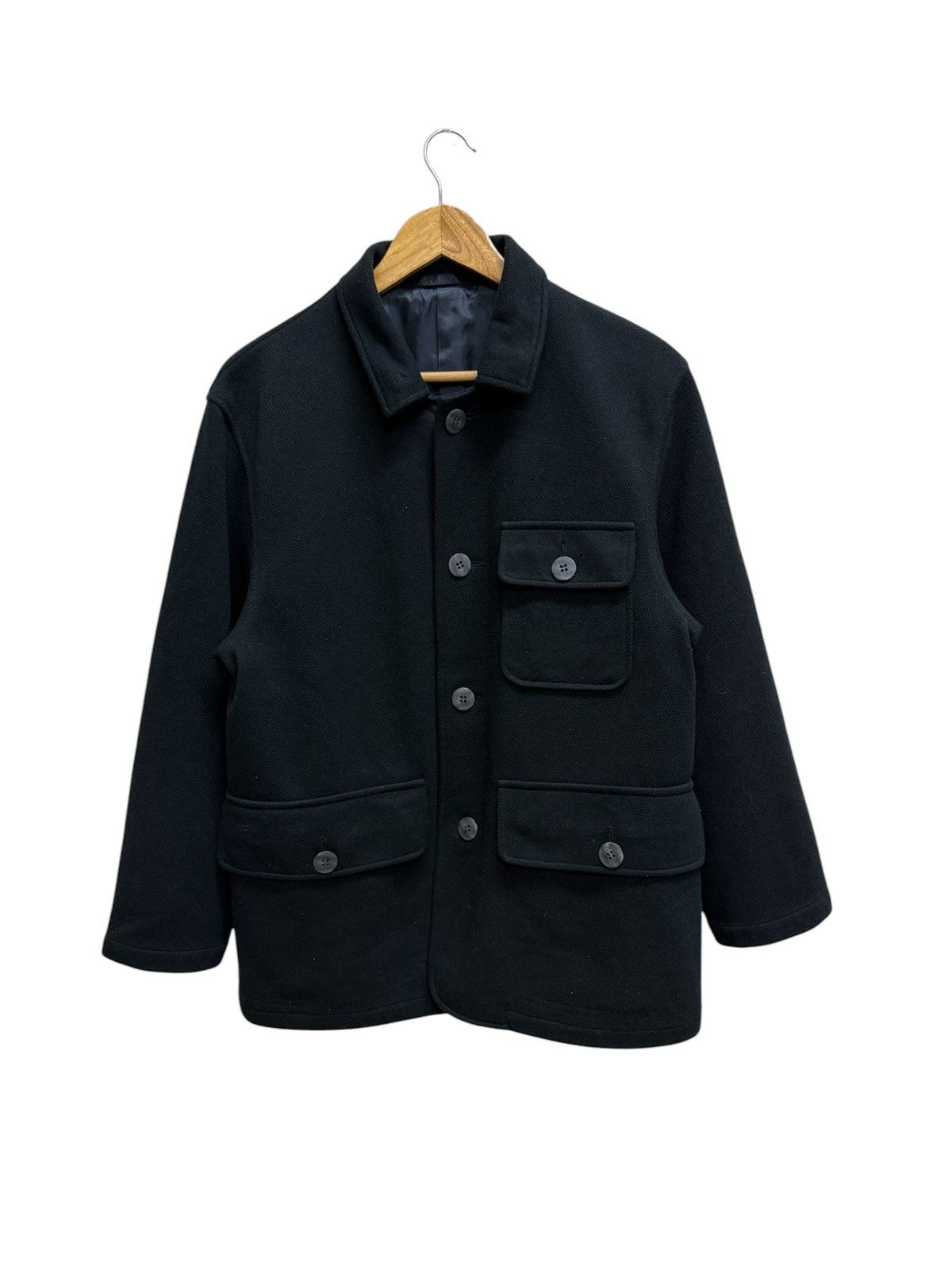 Japanese Brand Aburaysia mode pour homme wool button up jacket Size US M / EU 48-50 / 2 - 1 Thumbnail