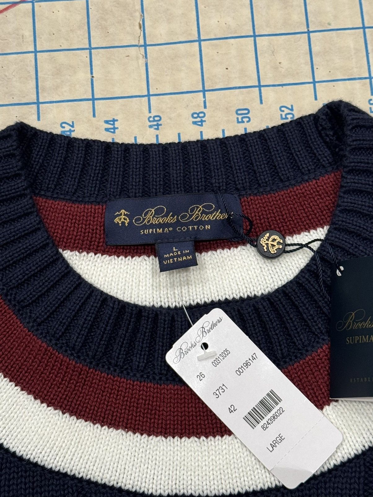 Brooks Brothers NWT Brooks Brothers Supima Cotton Cable Knit Sweater Large Size US L / EU 52-54 / 3 - 7 Thumbnail