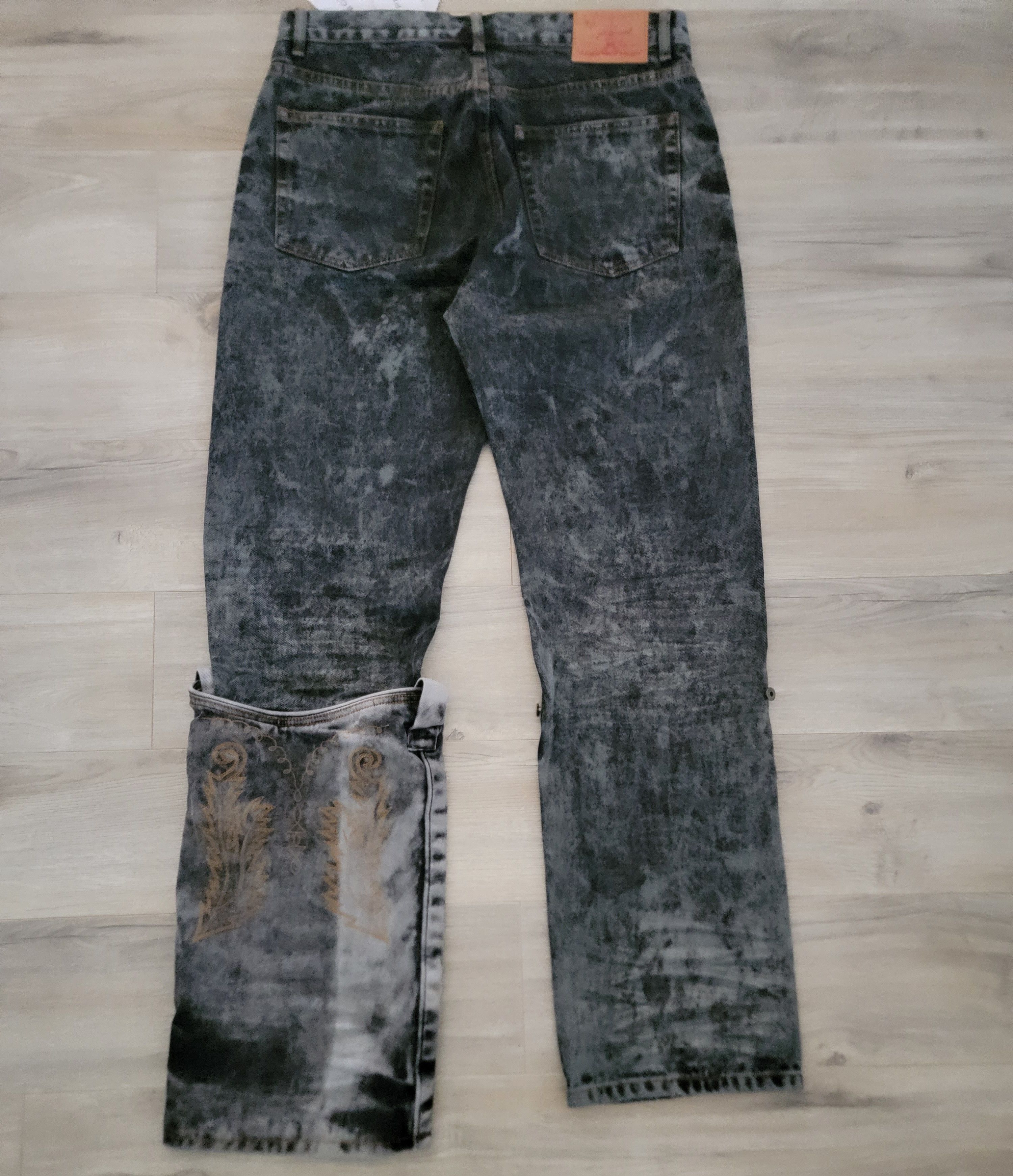 Y/Project Y/Project Unisex Cowboy Cuff Jeans Black Acid Wash sz 32 Size US 32 / EU 48 - 8 Thumbnail