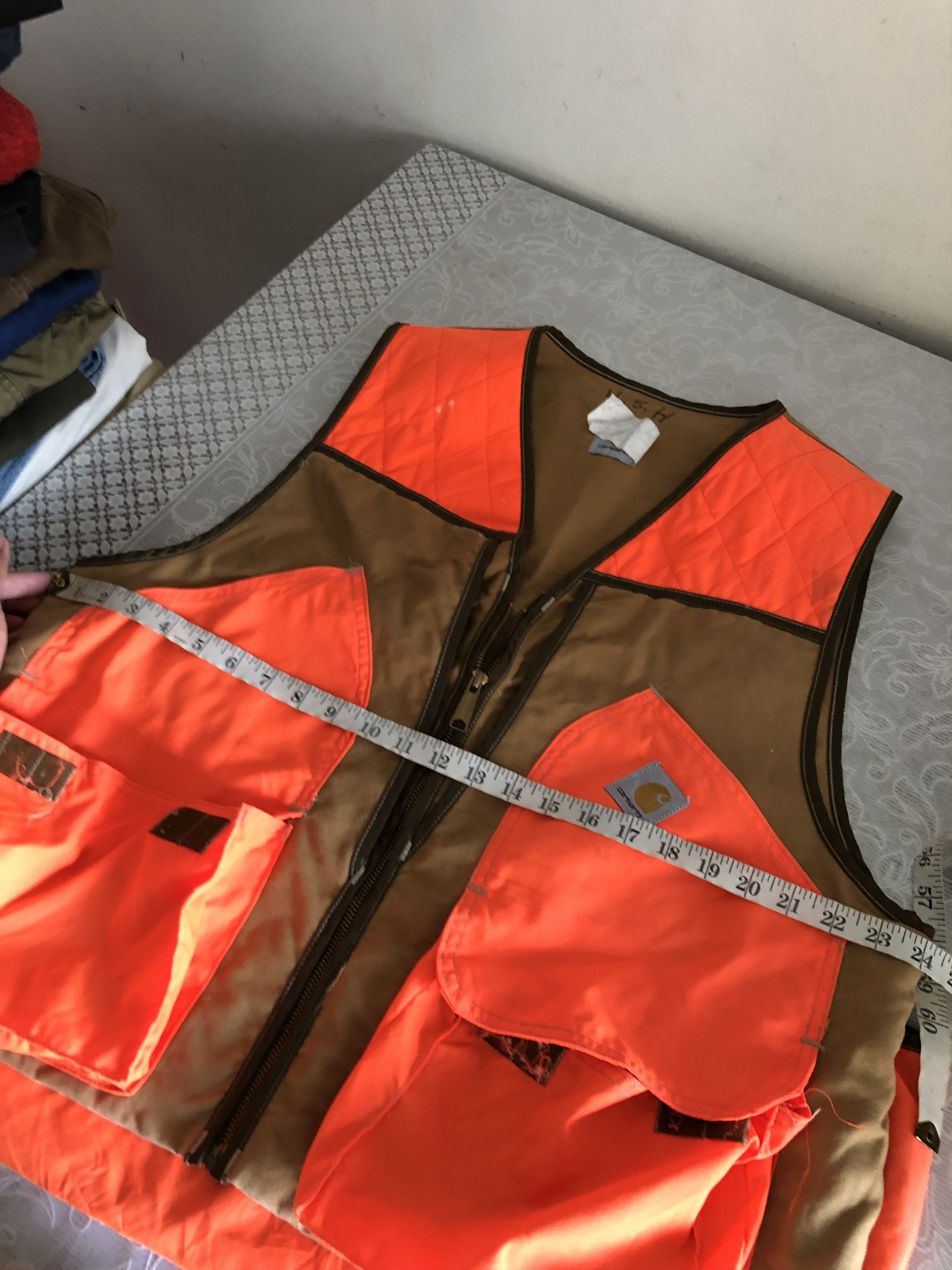 Carhartt Rare❗️Vintage Carhartt Blaze Orange Game Hunting Vest Jacket Size US XL / EU 56 / 4 - 21 Thumbnail