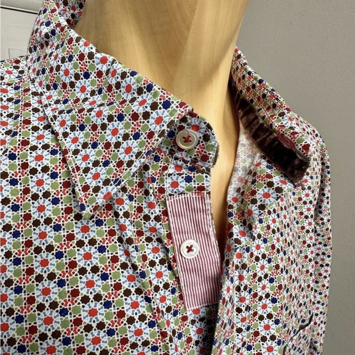 Rocawear VINTAGE Y2K ROCAWEAR DRESS SHIRT GEOMETRIC PATTERN JAY-Z 2XL Size US XXL / EU 58 / 5 - 3 Thumbnail
