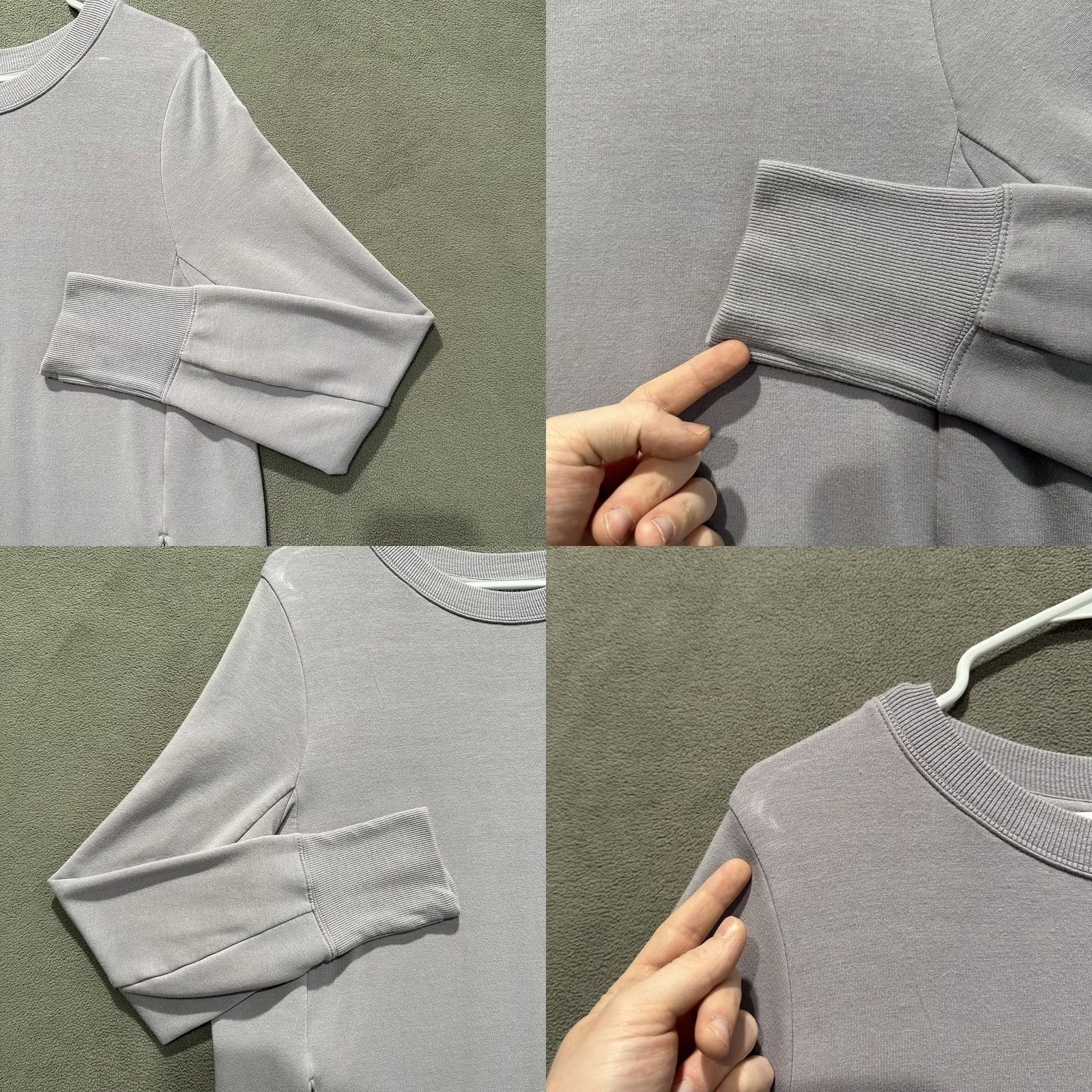 Athleta Athleta Dress Womens Large Purple Lilac Coaster Luxe Sweatshirt Knit Jersey Pockets Zipper Logo Size L / US 10 / IT 46 - 8 Thumbnail