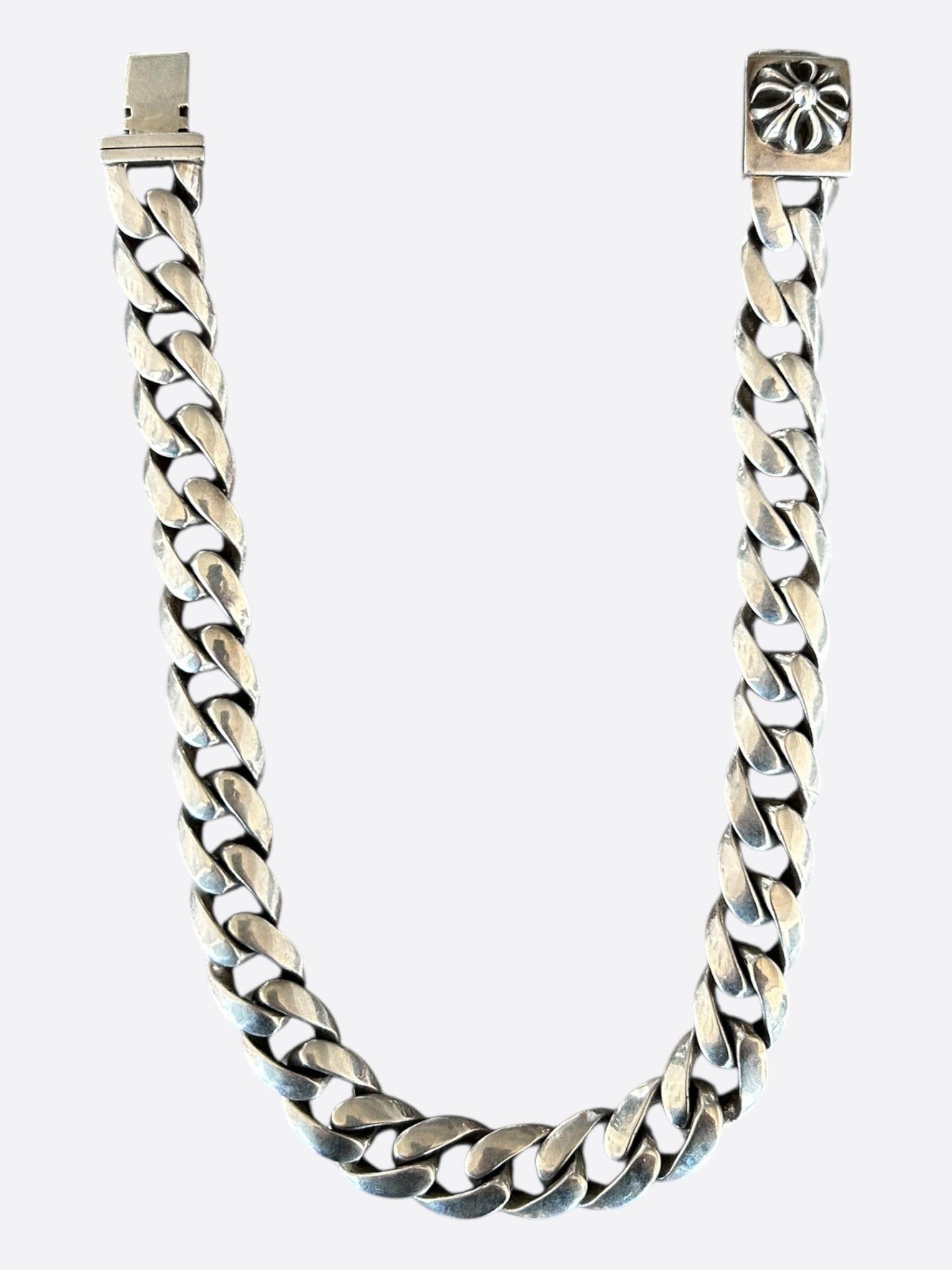 Chrome Hearts Chrome Hearts Silver Cross Cuban Necklace Size ONE SIZE - 1 Thumbnail
