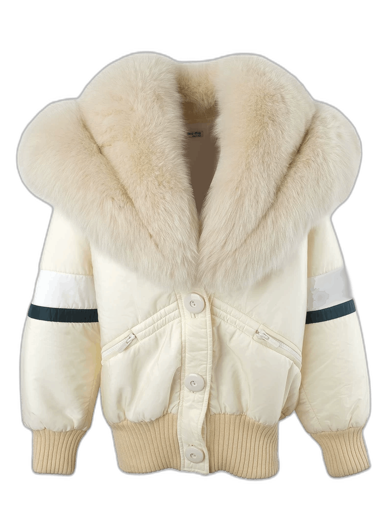 Miu Miu MIUMIUAW17 show fur collar pilot jacket Size US M / EU 48-50 / 2 - 1 Thumbnail