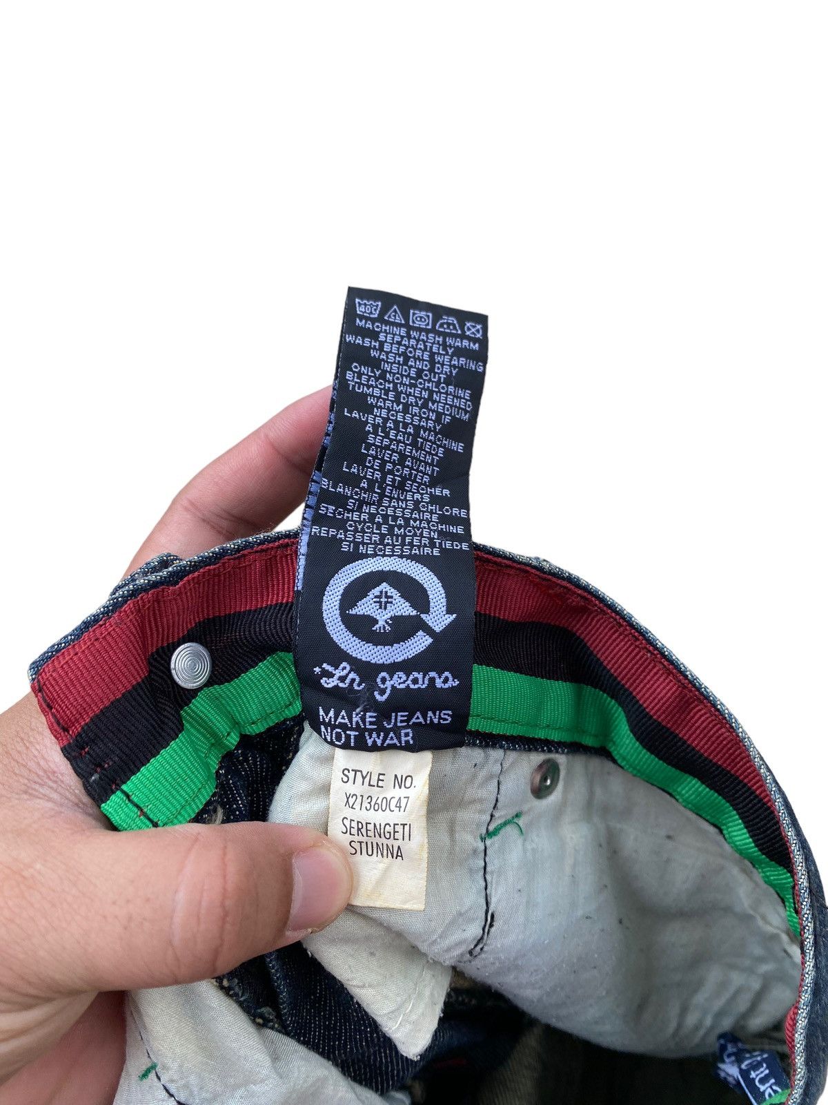 Japanese Brand LNG Pocket Logo Distressed Pant Size US 33 - 9 Thumbnail