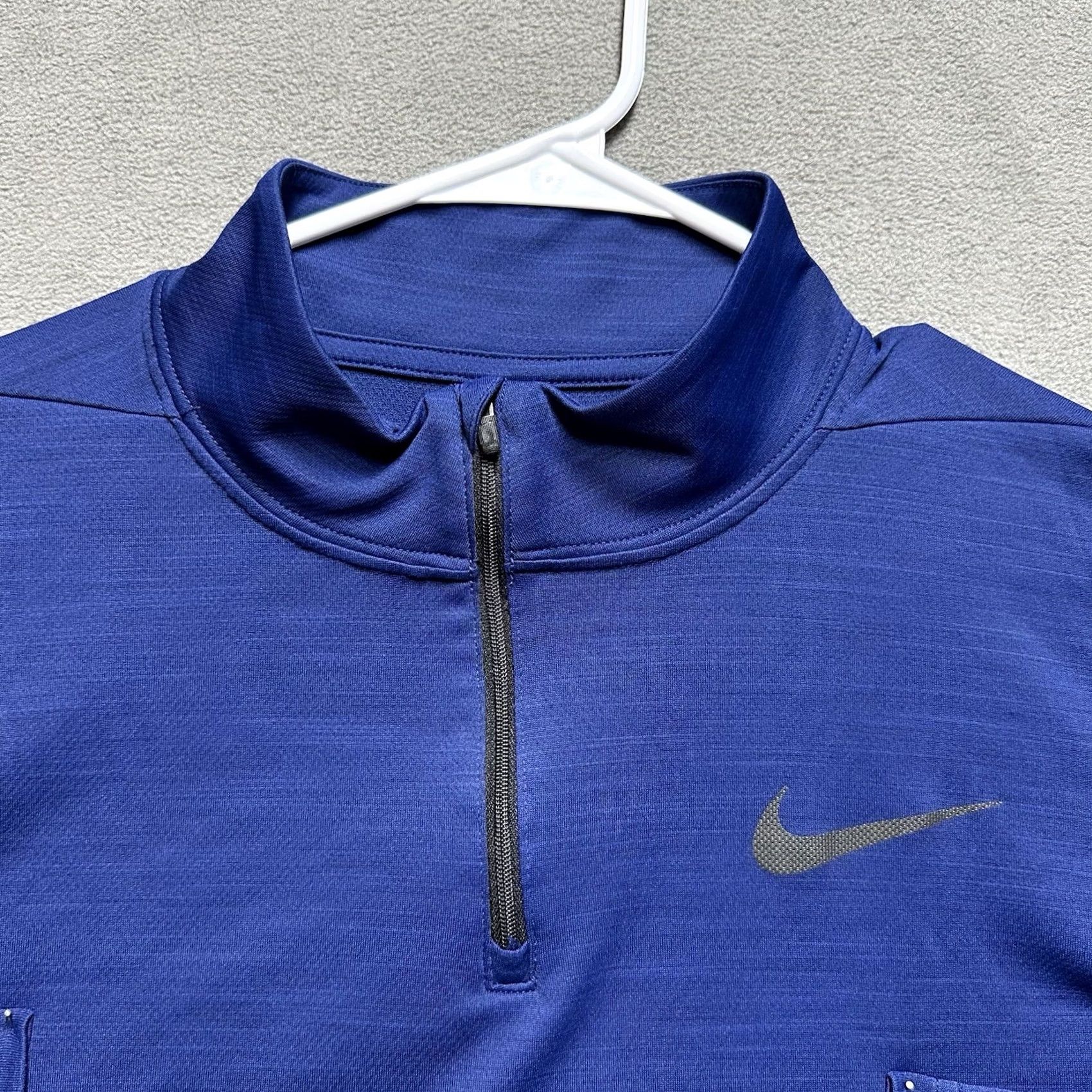 Nike Nike Shirt Men Medium Blue 1/4 Zip Pullover Training Running Breathe AR3716-492 Size US M / EU 48-50 / 2 - 3 Thumbnail