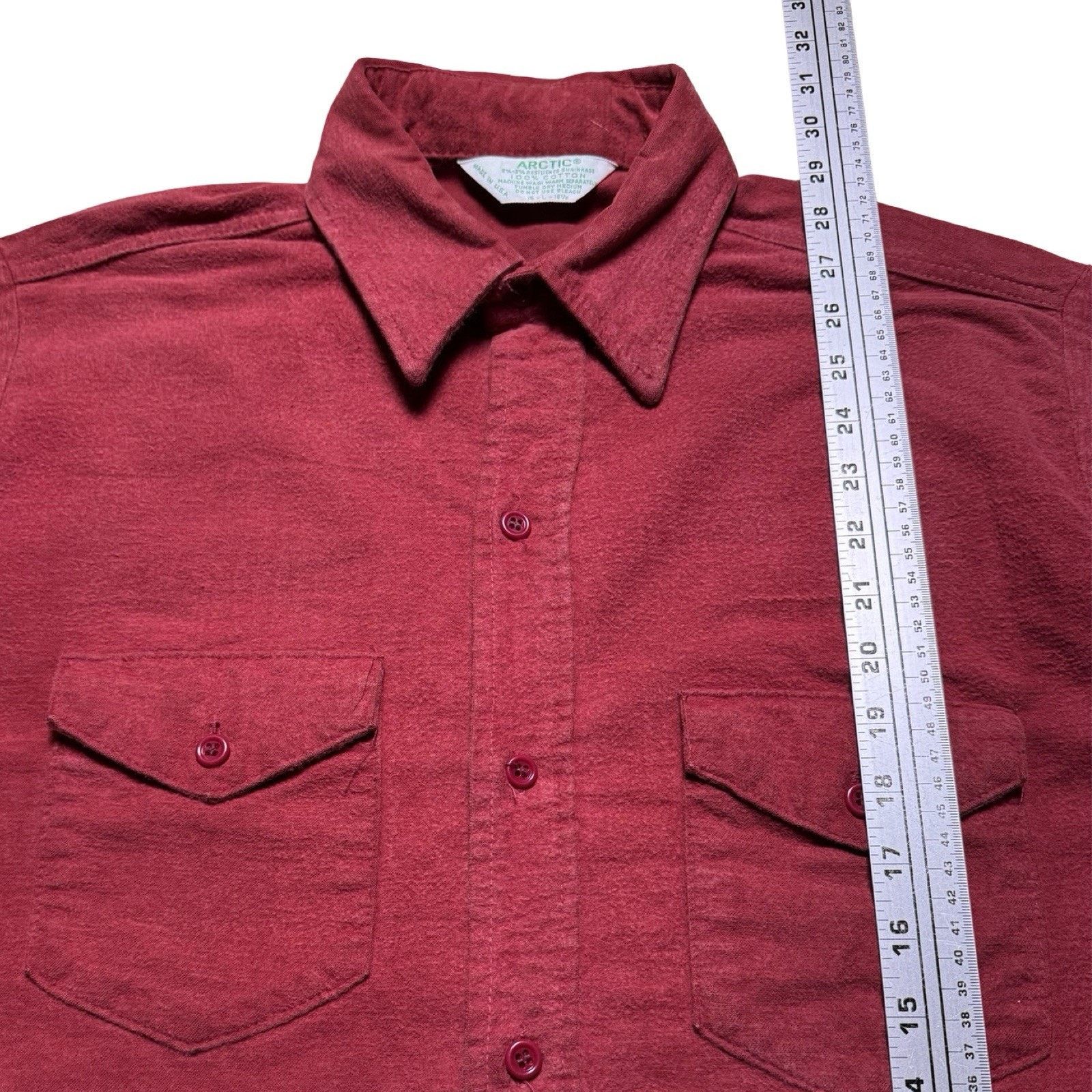 Other Vintage Arctic Chamois Shirt Button L USA Made 90s Mens Red Size US L / EU 52-54 / 3 - 6 Thumbnail
