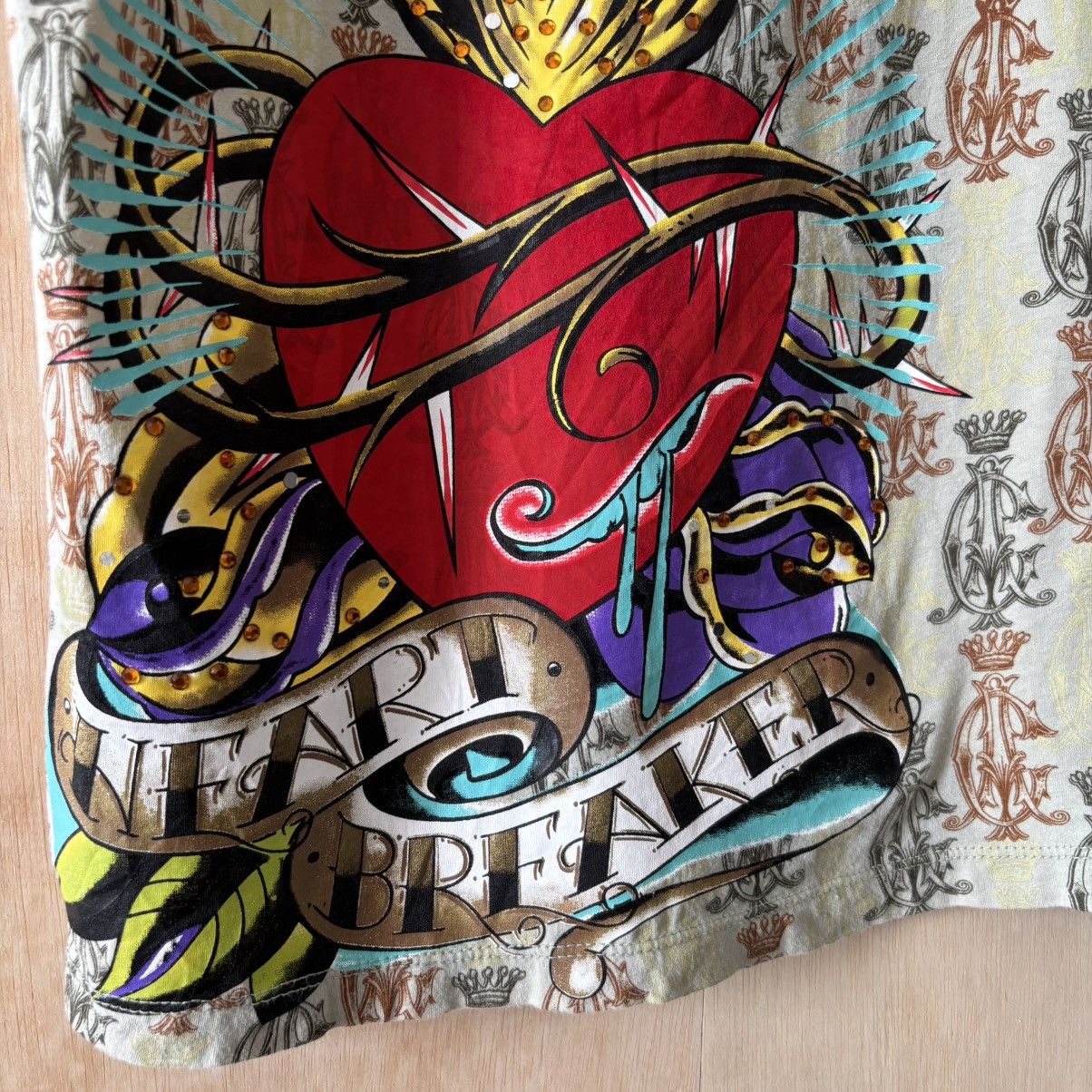 Christian Audigier Y2K Christian Audigier Designer Heart Breaker All Over Print Size US M / EU 48-50 / 2 - 3 Thumbnail