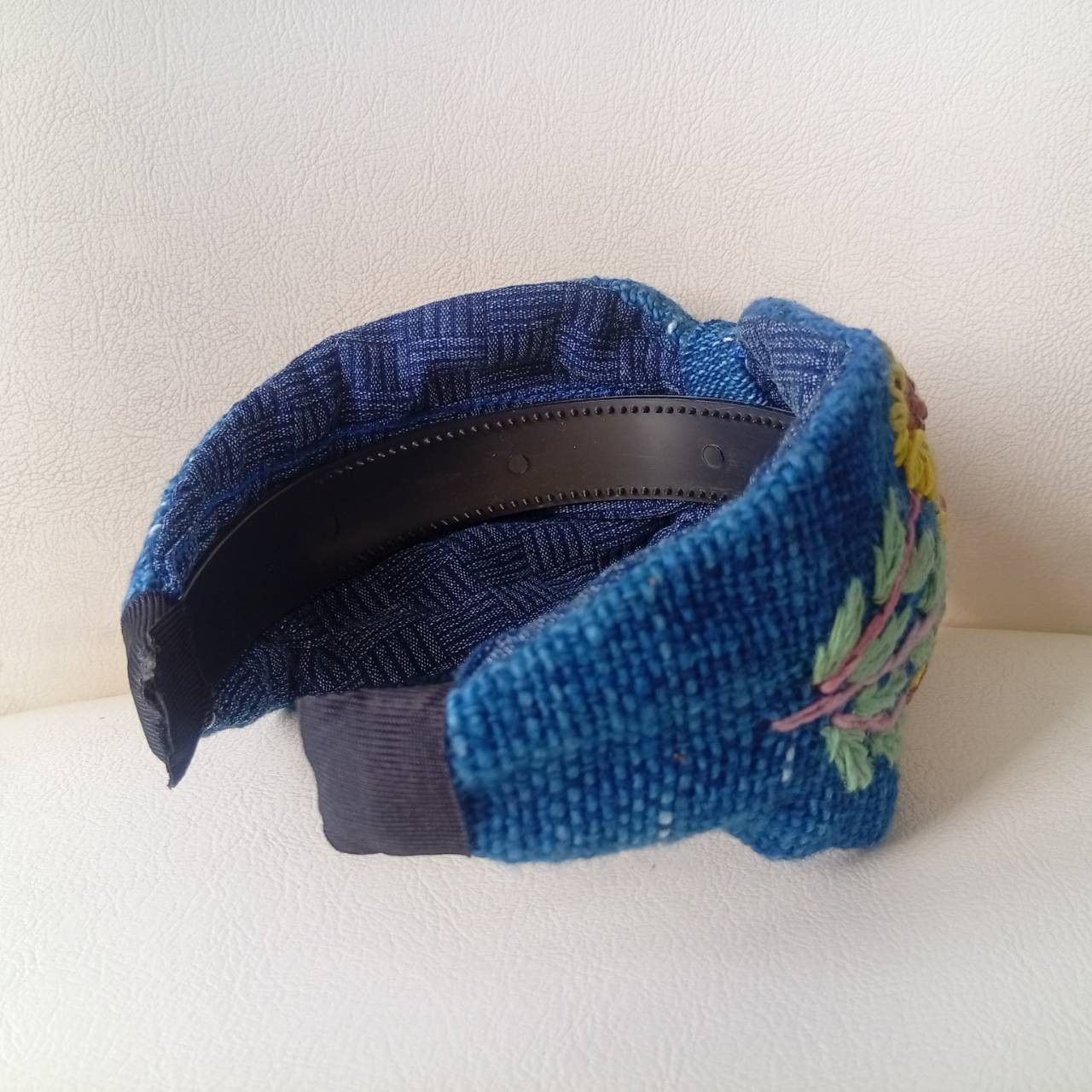 Other HEADBAND HAND-EMBROIDERED FLOWER NATURAL INDIGO Size ONE SIZE - 4 Thumbnail