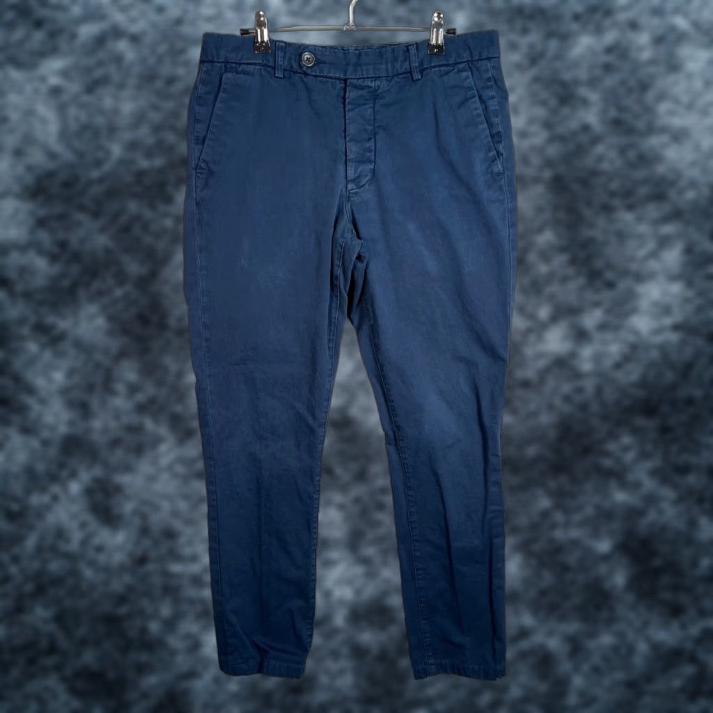 Unis Unis Pants Mens 32 Blue Gio Skinny Fit Cotton Chino Size US 32 / EU 48 - 1 Thumbnail