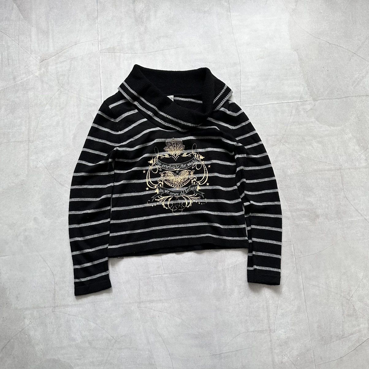 Hysteric Glamour × Undercover Japan Striped Knit Sweater High Neck Cop Copine Vibe Size M / US 6-8 / IT 42-44 - 6 Thumbnail