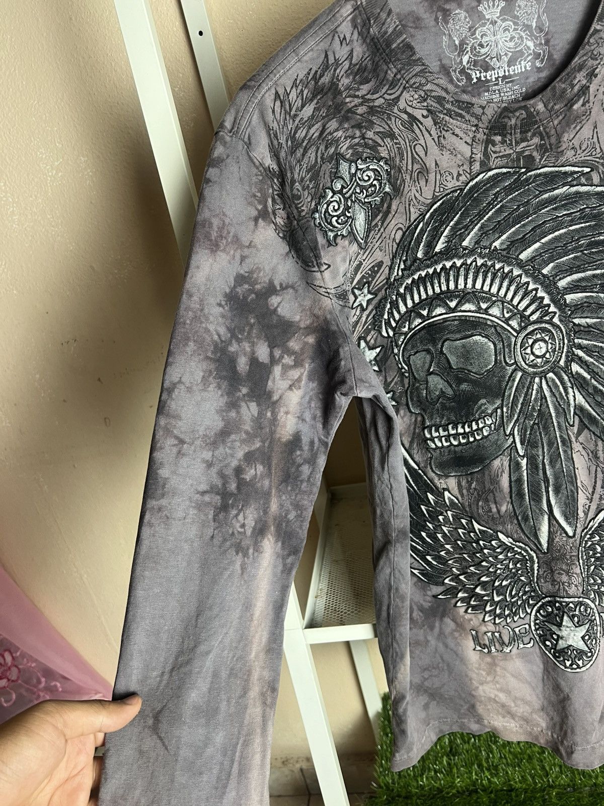 Vintage Rare Prepotente Punk Full Embroidery Print Acid Wash Size US S / EU 44-46 / 1 - 4 Thumbnail