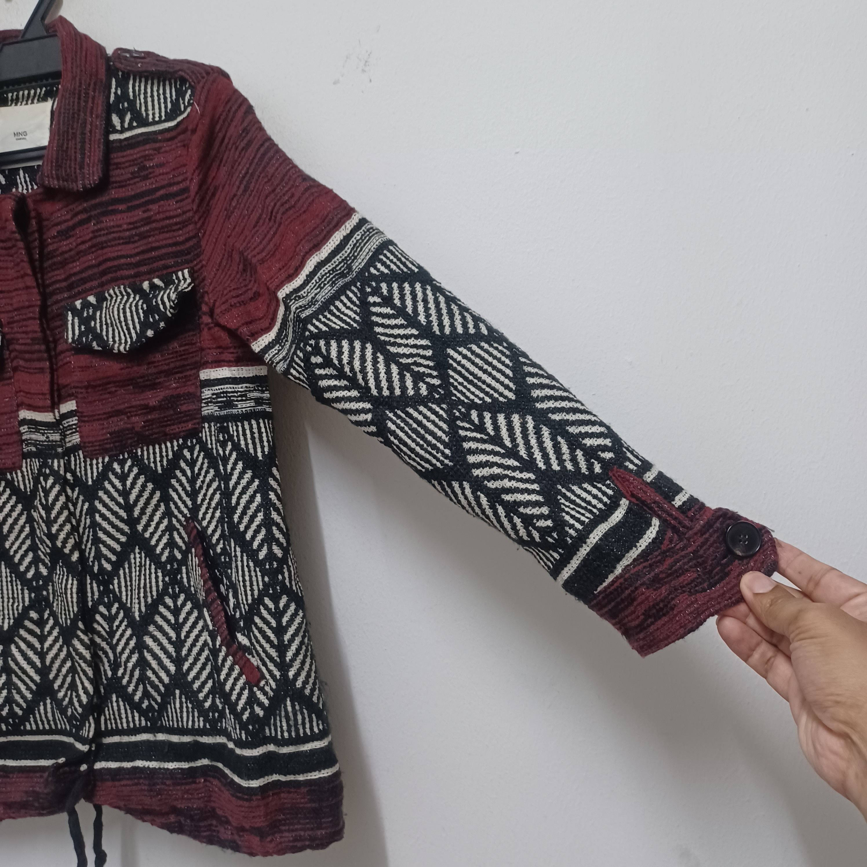 Mango × Native MNG Tribal Native Shacket Flannel Shirt Jacket Size S / US 4 / IT 40 - 3 Thumbnail