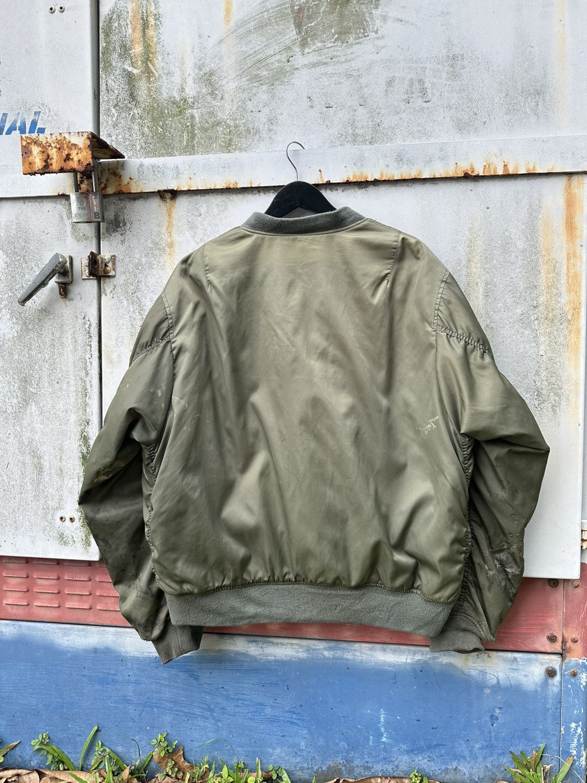 Vintage 🪖Vintage THRASHED MA-1 Man Intermediate Bomber Jacket Size US XXL / EU 58 / 5 - 7 Thumbnail