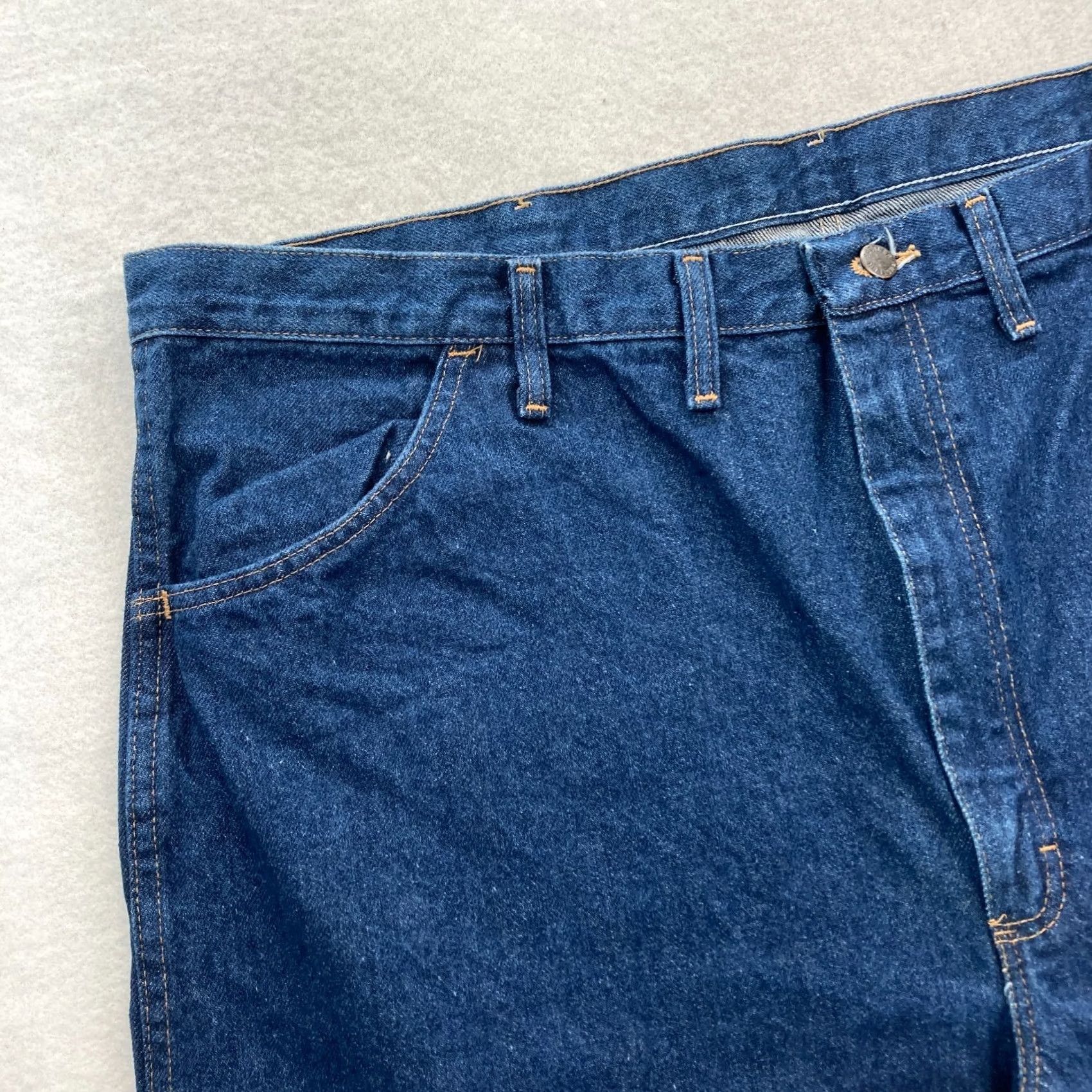Denime Rustler Mens 44x30 Blue Denim Straight Jeans NWT Medium Wash Regular Rise 30 Inseam Size 44 44x30 Jeans Mens Size US 44 / EU 60 - 3 Thumbnail