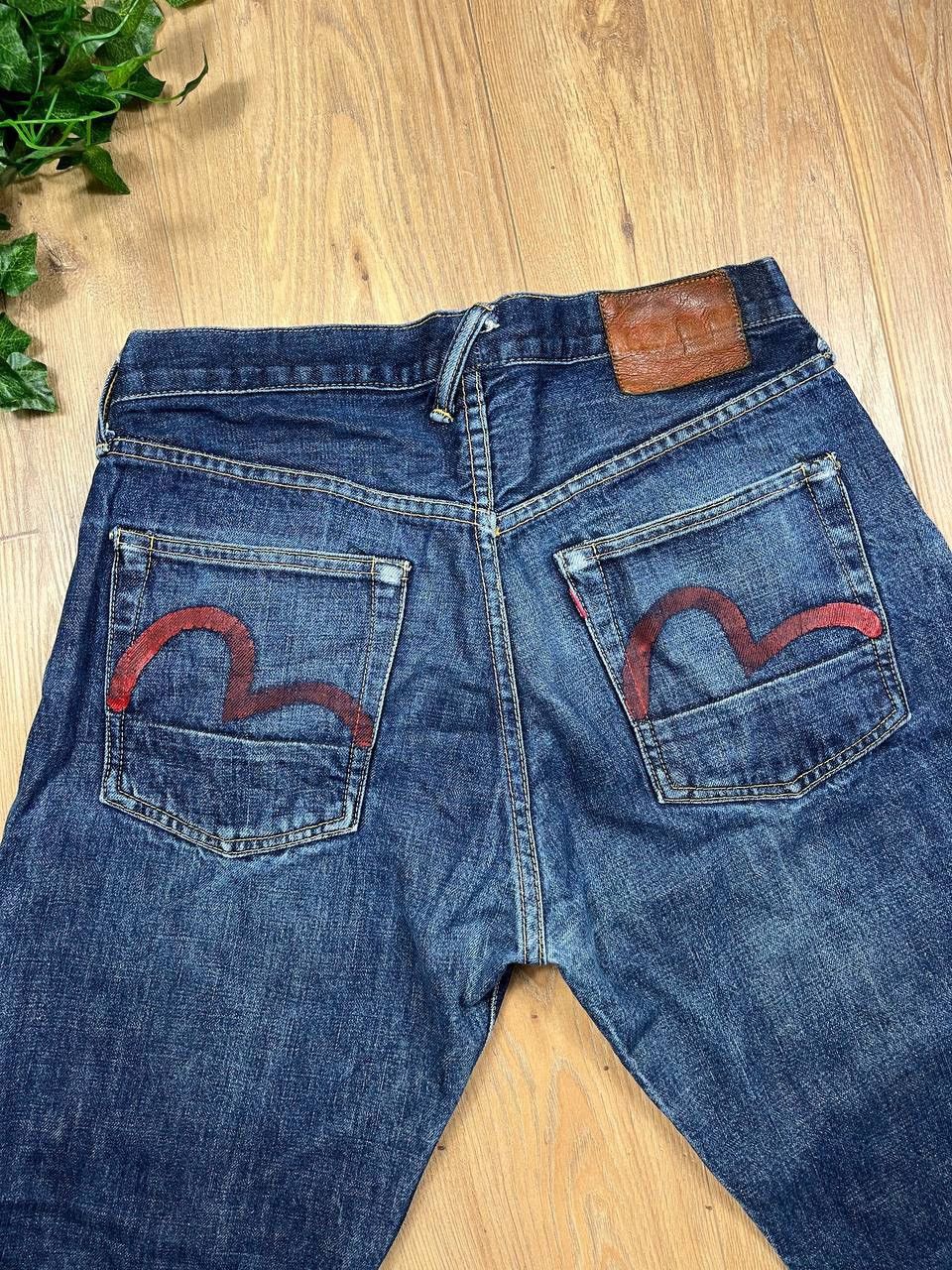 Evisu 00’s EVISU JAPAN VINTAGE BAGGY SEAGUL RED DAICOCK JEANS Size US 33 - 2 Thumbnail