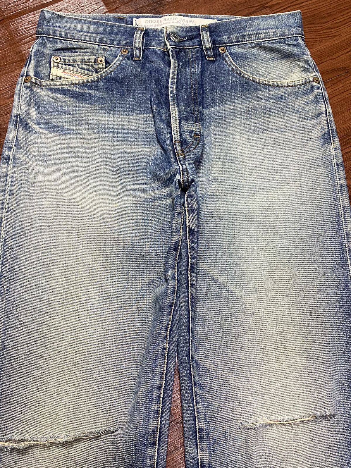 Diesel Black Gold Vintage Diesel Industry Faded Wash Distressed Slim Jeans Size US 30 / EU 46 - 3 Thumbnail