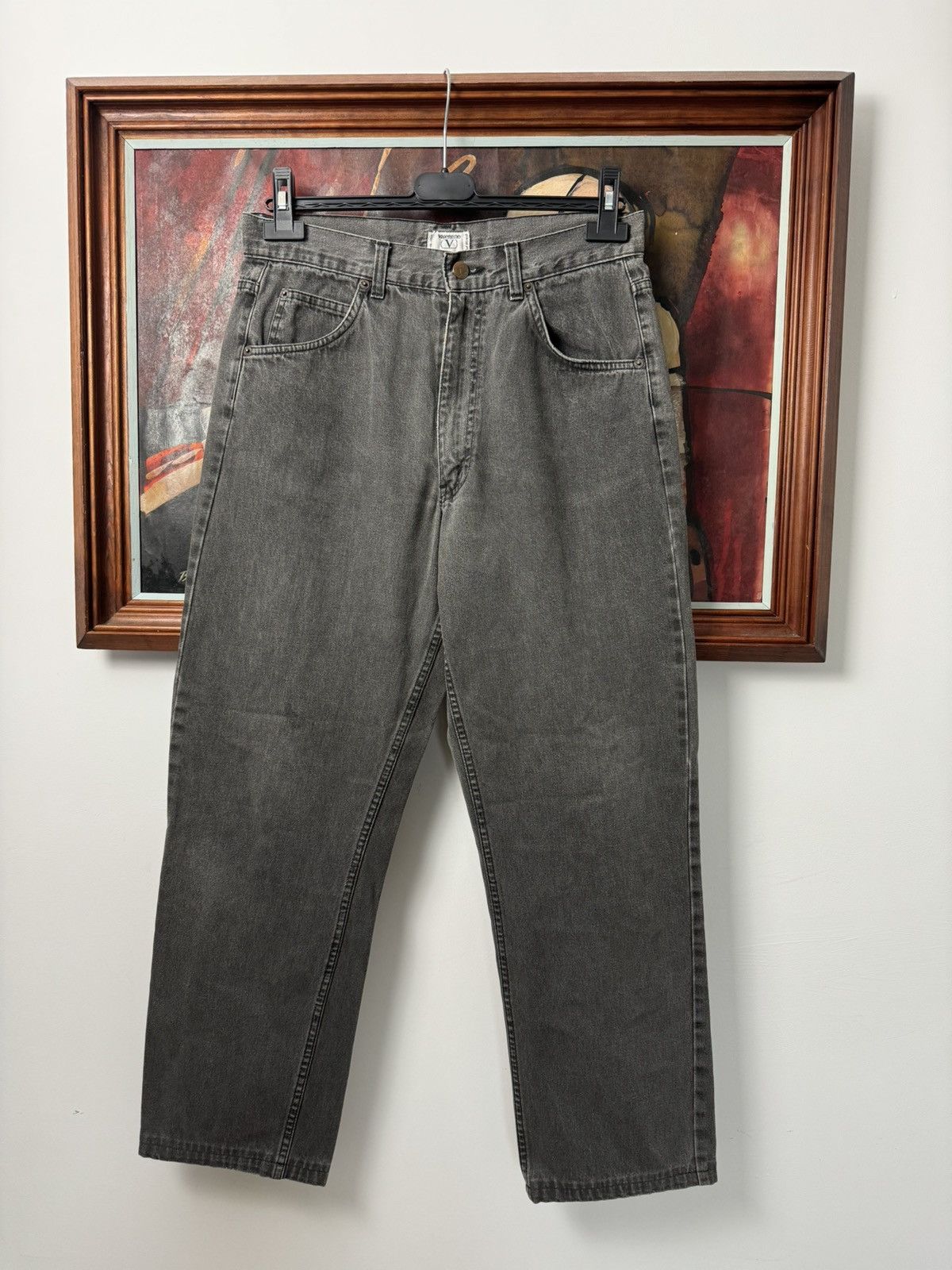Valentino Vintage VALENTINO Jeans Denim 90s Washed Gray Pant Luxury Size US 33 - 1 Thumbnail