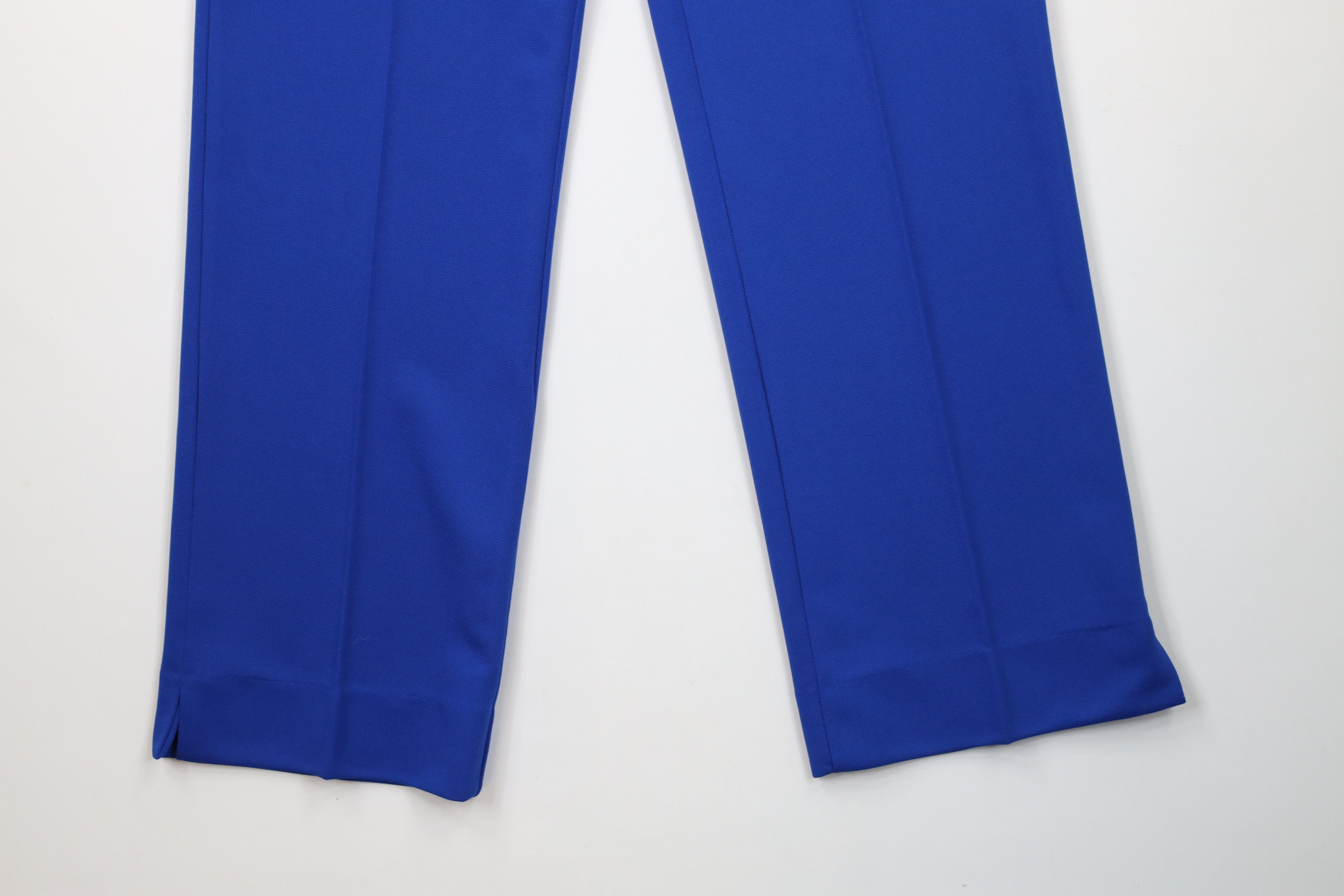 Vintage Vintage 70s Streetwear Flared Wide Leg Chino Pants Blue USA Size 28" / US 6 / IT 42 - 8 Thumbnail