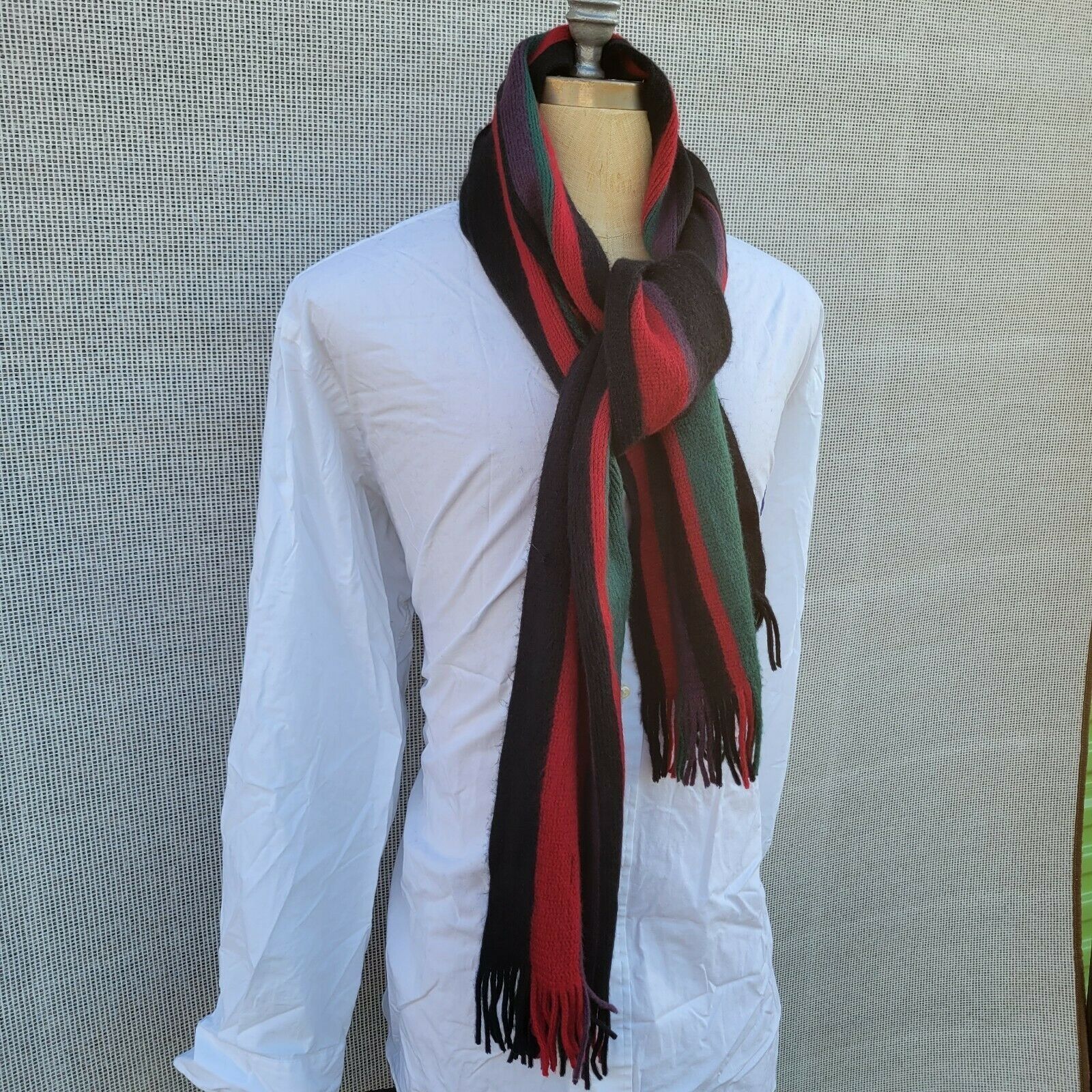 Alfani Alfani Unisex Men's Knit Striped Scarf One Size Size ONE SIZE - 5 Thumbnail