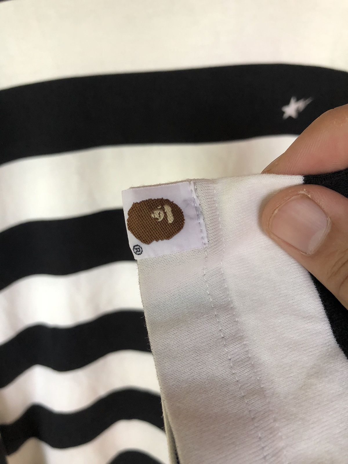 Bape Vintage Bathing Ape Made With General Striped Long Sleeve Size US M / EU 48-50 / 2 - 6 Thumbnail