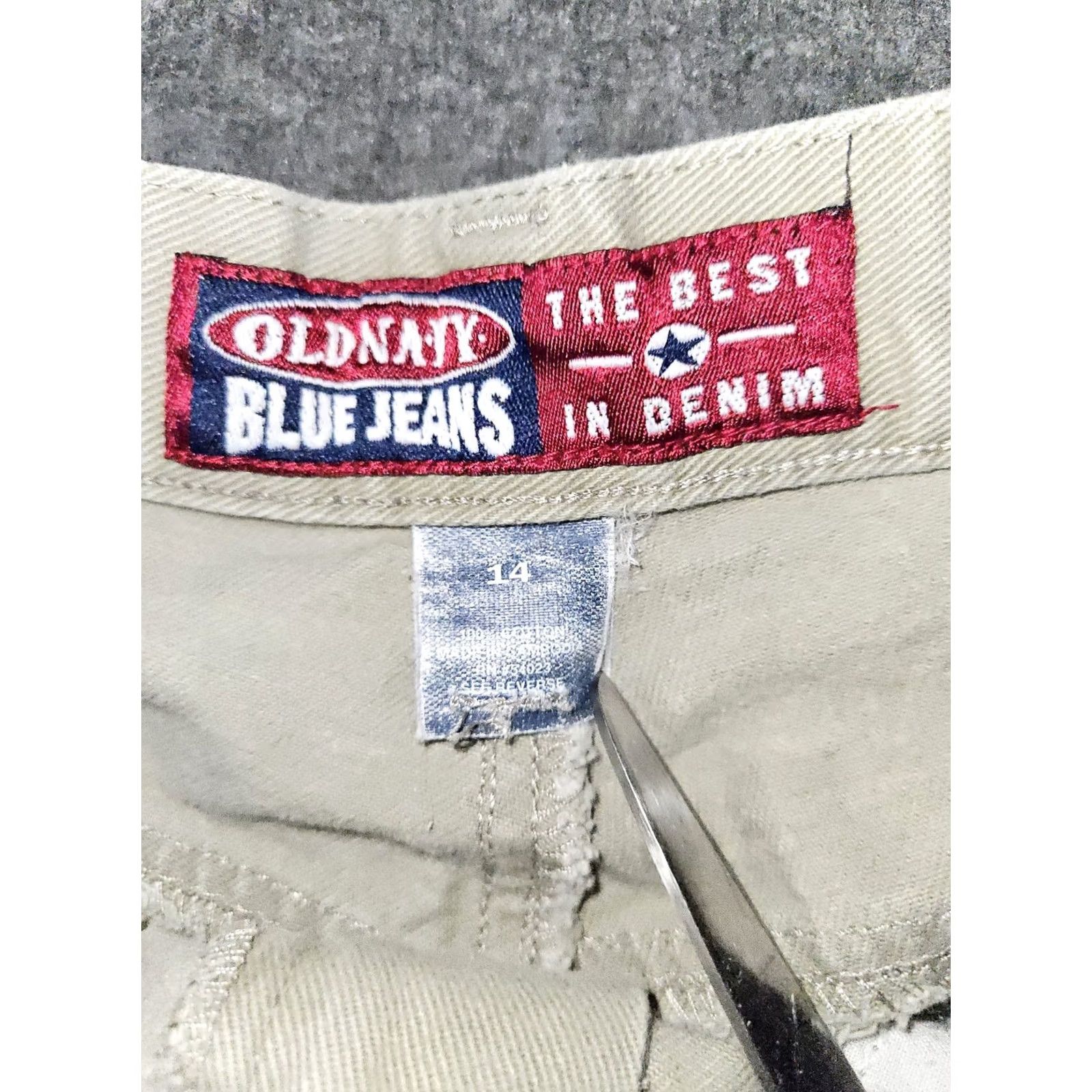 Old Navy Vintage Old Navy Straight Leg Jeans Womens 14 Lt Beige High Rise Casual Y2K Size 36" / US 14 / IT 50 - 2 Thumbnail