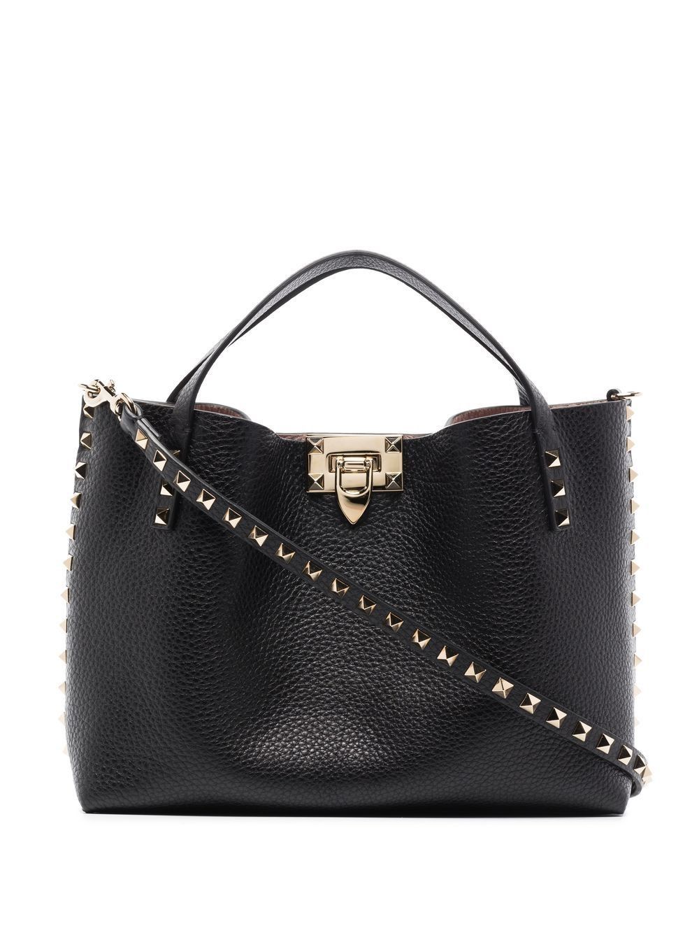 Valentino ROCKSTUD SMALL LEATHER TOTE BAG Size ONE SIZE - 1 Thumbnail