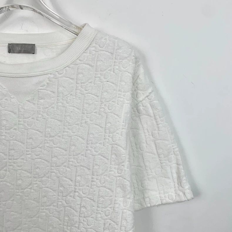 Dior Dior White letter relief full-print cotton round-neck short Size US S / EU 44-46 / 1 - 3 Thumbnail