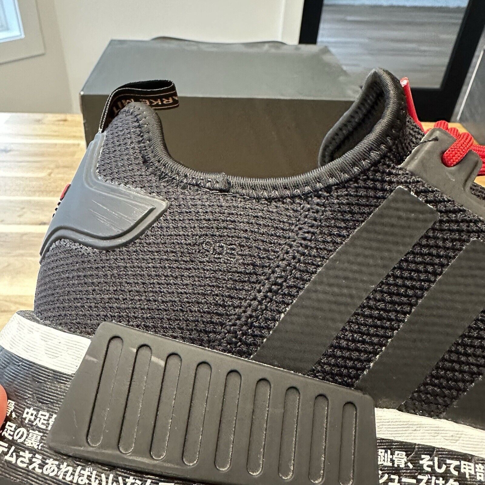 Adidas Adidas NMD_R1 Black Scarlet, Rare! Size US 11 / EU 44 - 7 Thumbnail