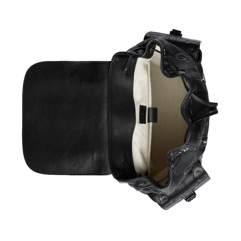 Gucci GUCCI $3980 Black Jumbo GG Leather Large Backpack New & Auth Size ONE SIZE - 6 Thumbnail