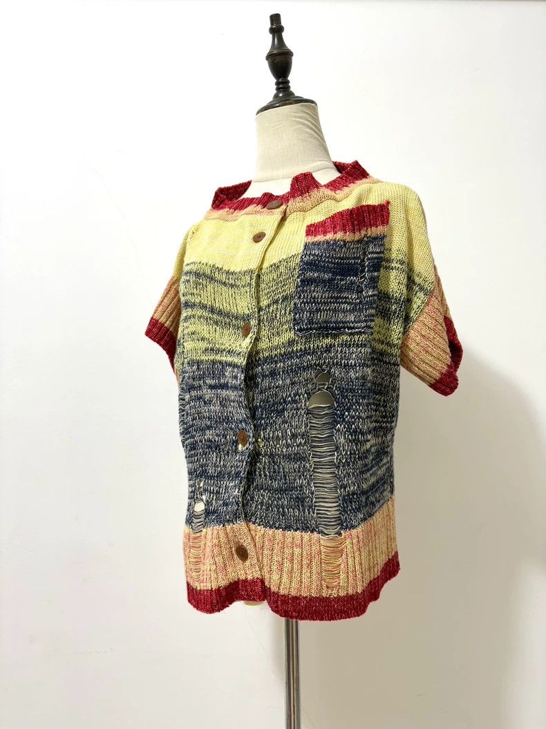 Vivienne Westwood Vivienne Westwood size00 Colorful openwork knit sweater Size M / US 6-8 / IT 42-44 - 3 Thumbnail