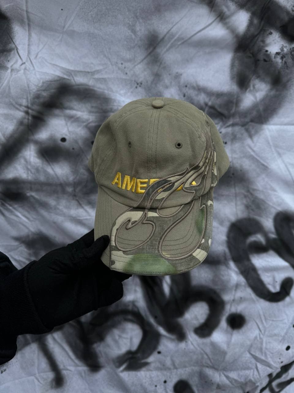 image of Reebok “Flame America” Cap in Army, Men's