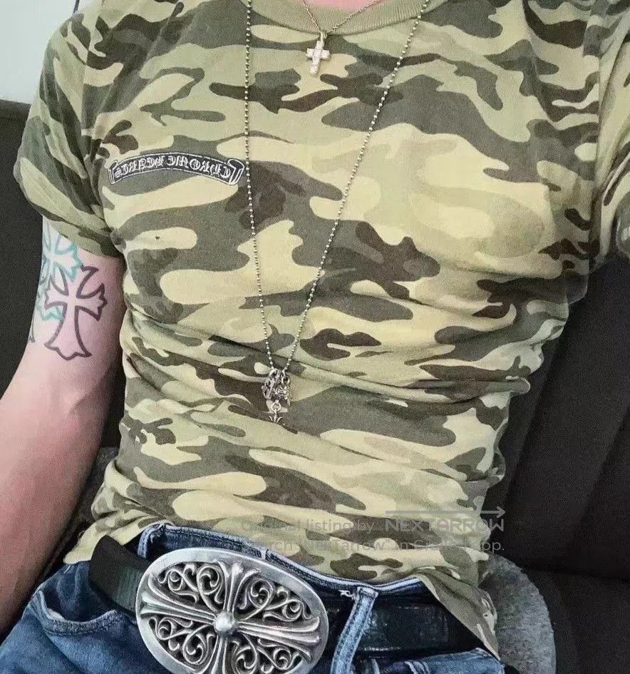 Vintage Vintage Chrome Hearts 00s Camo Tee. Size US M / EU 48-50 / 2 - 7 Thumbnail