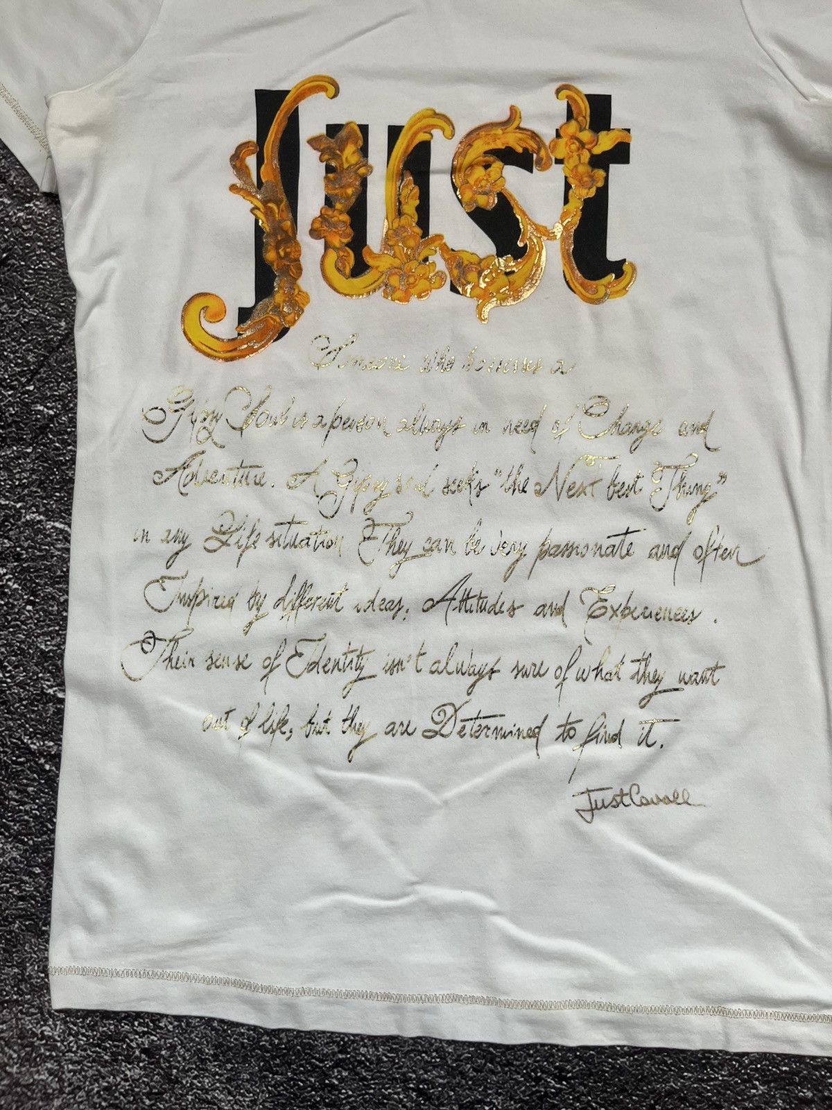Roberto Cavalli Just Cavalli Big Logo T-Shirt Size M / US 6-8 / IT 42-44 - 2 Thumbnail