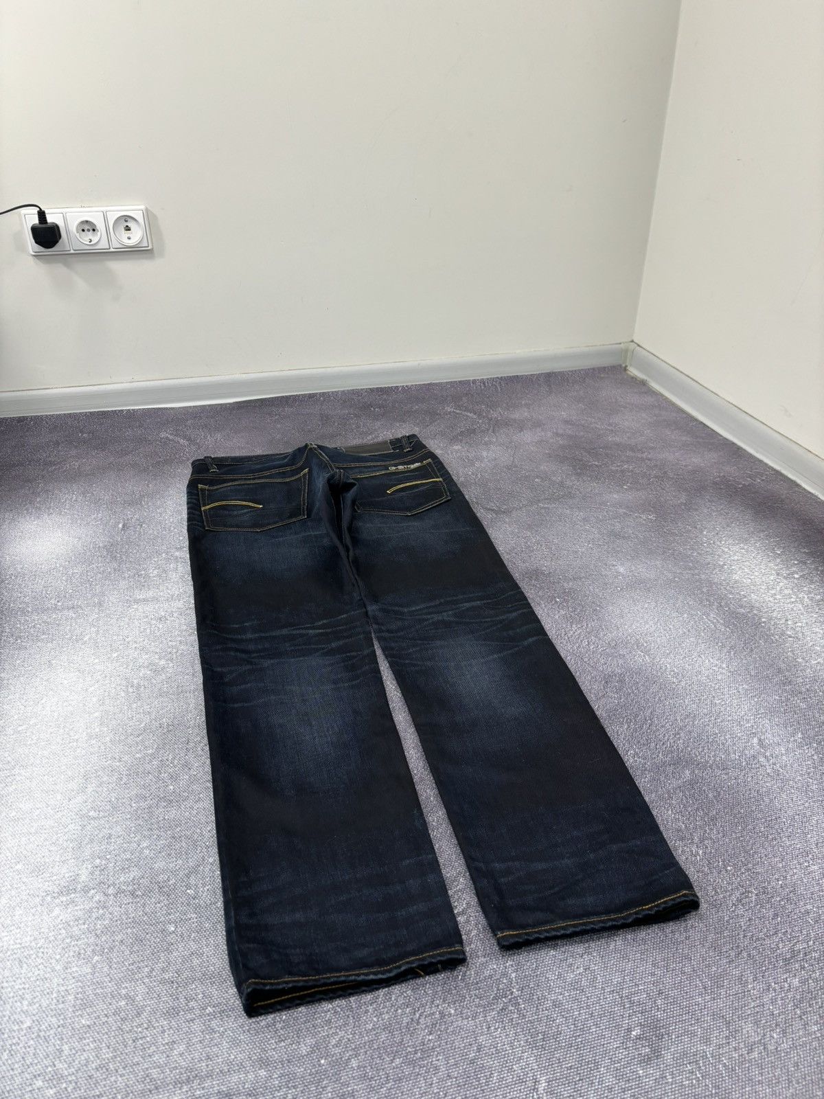 G-Star Vintage G-Star Raw Avant Garde Hype Navy Denim Biker Jeans Size US 33 - 3 Thumbnail