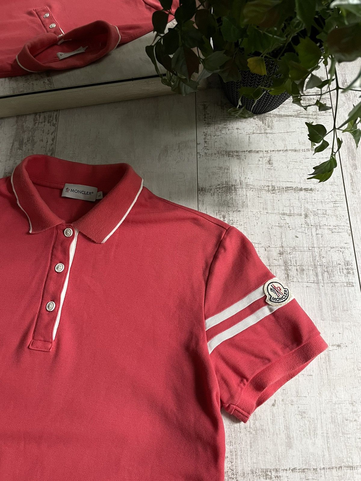 Moncler Moncler Polo T-Shirt Coral Size L / US 10 / IT 46 - 3 Thumbnail