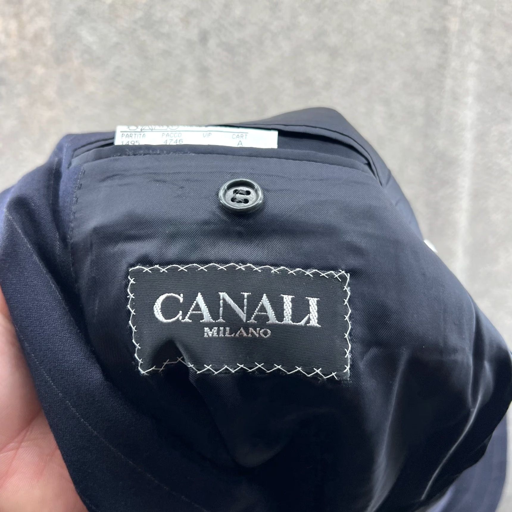 Canali VINTAGE Canali Blazer Mens 44R Blue Wool Notch Double-Breasted Milan Fit Surreys Women? Size 44R - 4 Thumbnail