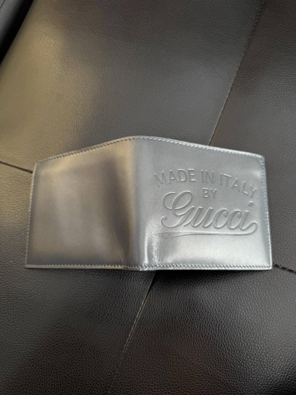 Gucci GUCCI Bifold Wallet Leather Authentic Box $595 Retail Grey Size ONE SIZE - 3 Thumbnail