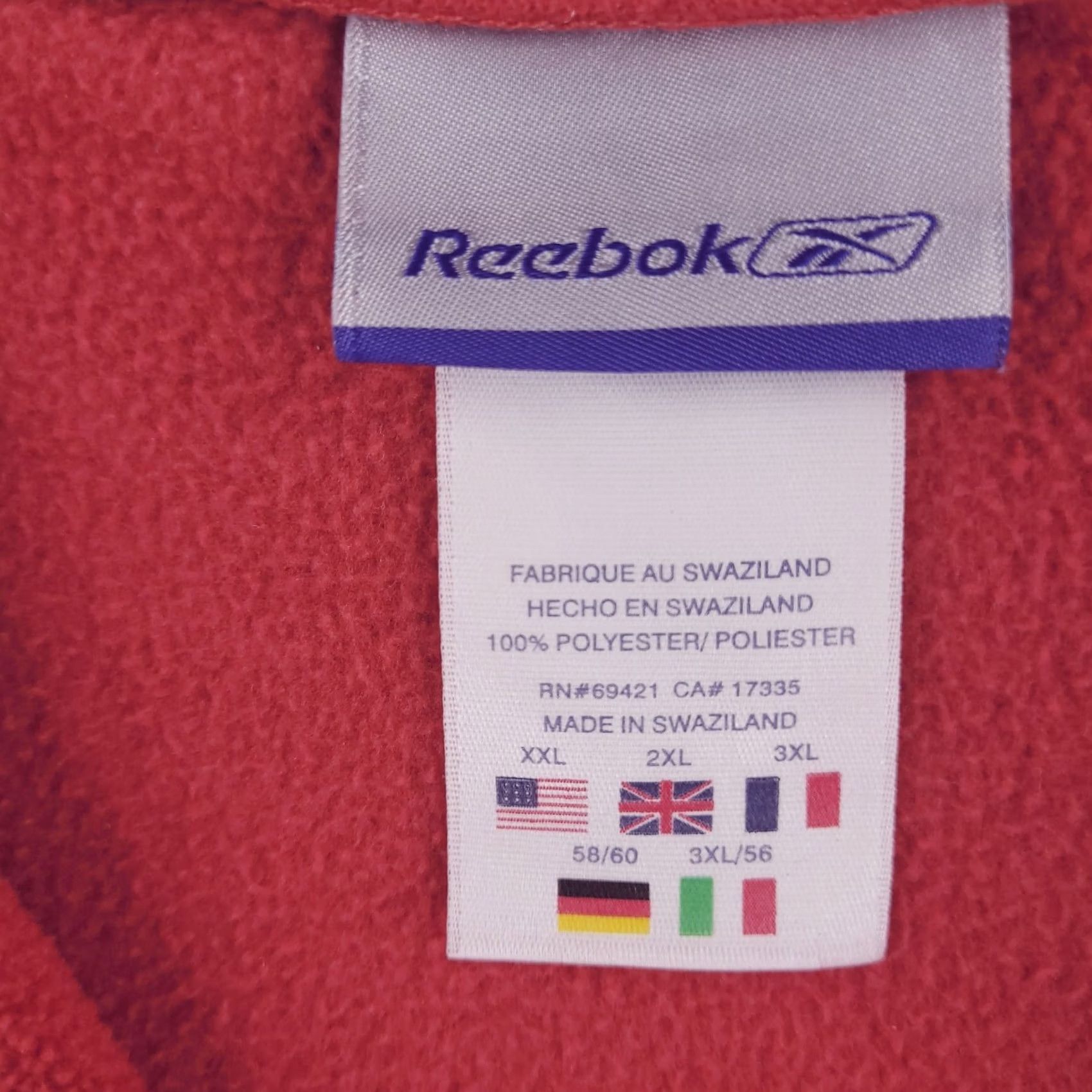 Reebok Reebok Sweater Mens 2XL Red Fleece Pullover Quarter Zip Size US XXL / EU 58 / 5 - 3 Thumbnail