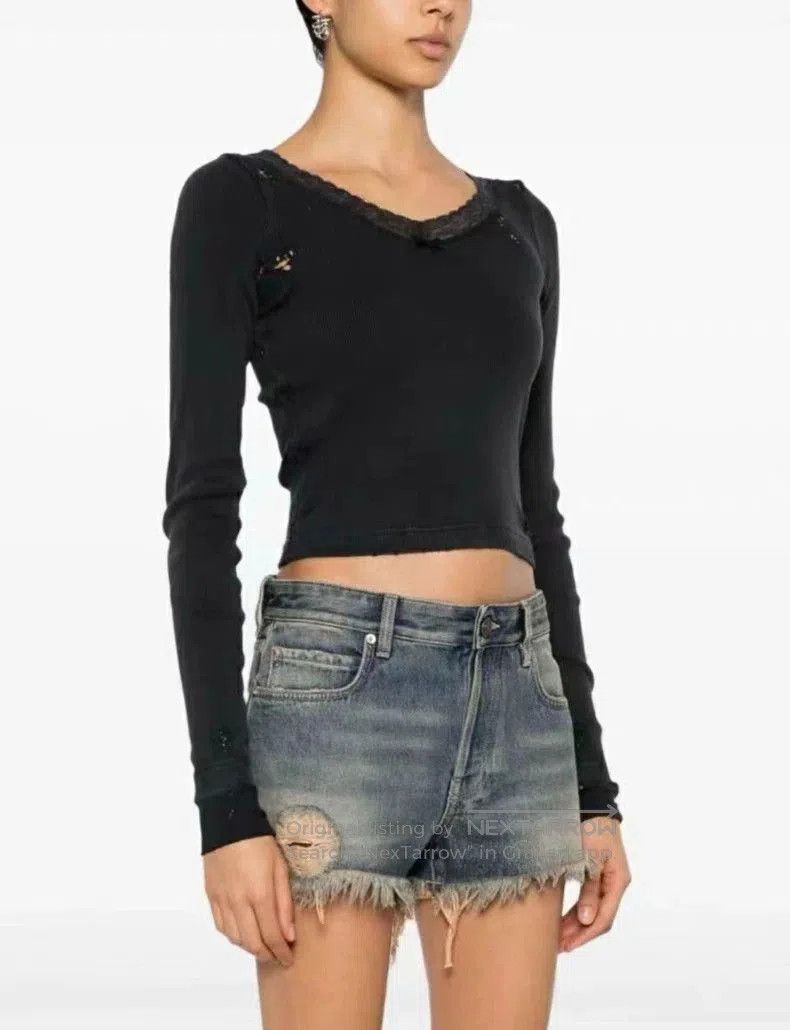 Balenciaga Balenciaga Distressed Gray Fitted Top. Size US XS / EU 42 / 0 - 9 Thumbnail