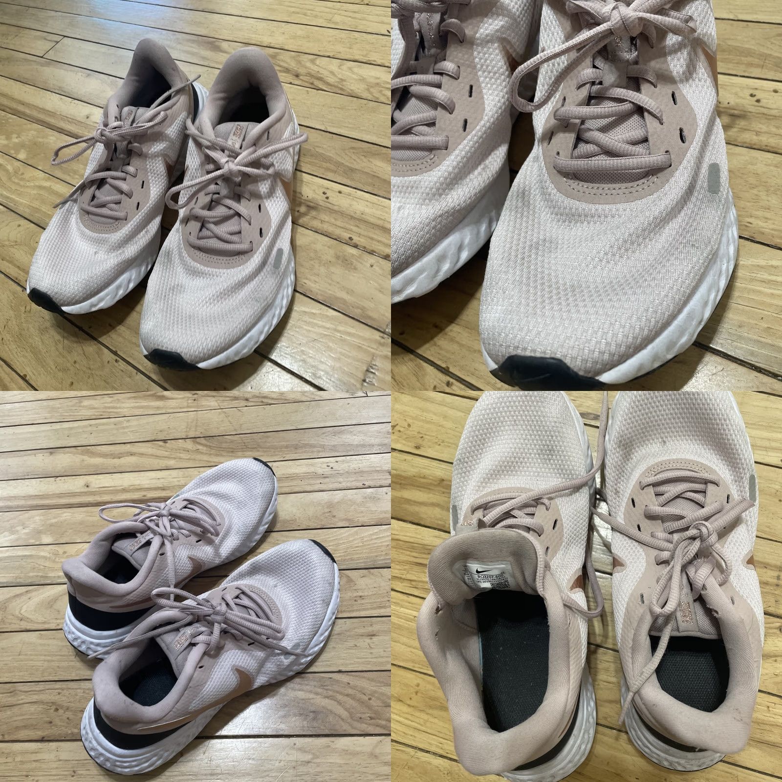 Nike Nike Revolution Running Sneakers Pink Womens 10 Breathable Lace Up Rubber Low Top Athletic Casual Sports Shoes Cap Rose 2021 Womens Size US 10 / IT 40 - 8 Thumbnail