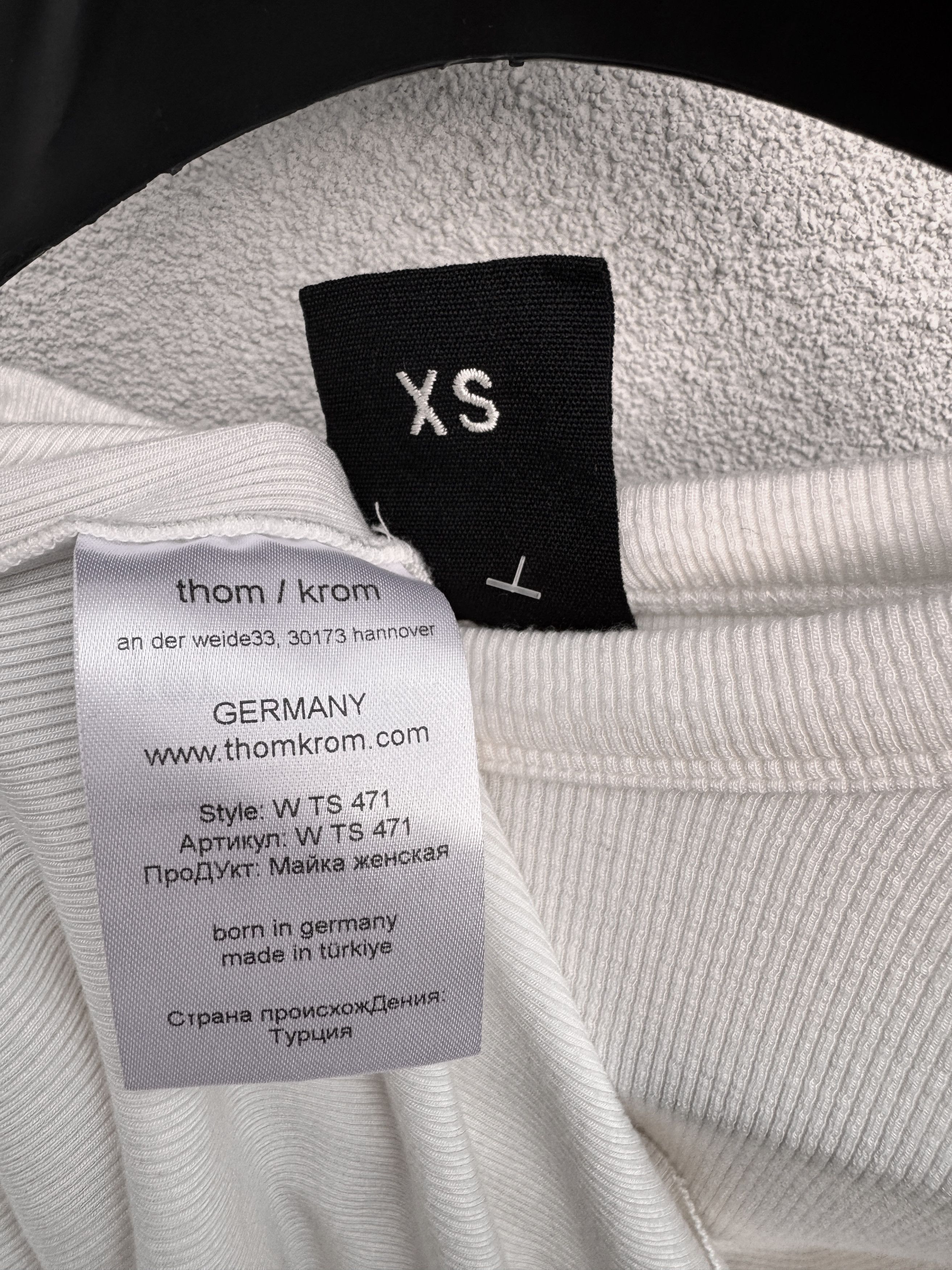 Thom Krom Thom Krom Off-White Cut-Outs Long Sleeve Tshirt XS Size XS / US 0-2 / IT 36-38 - 6 Thumbnail