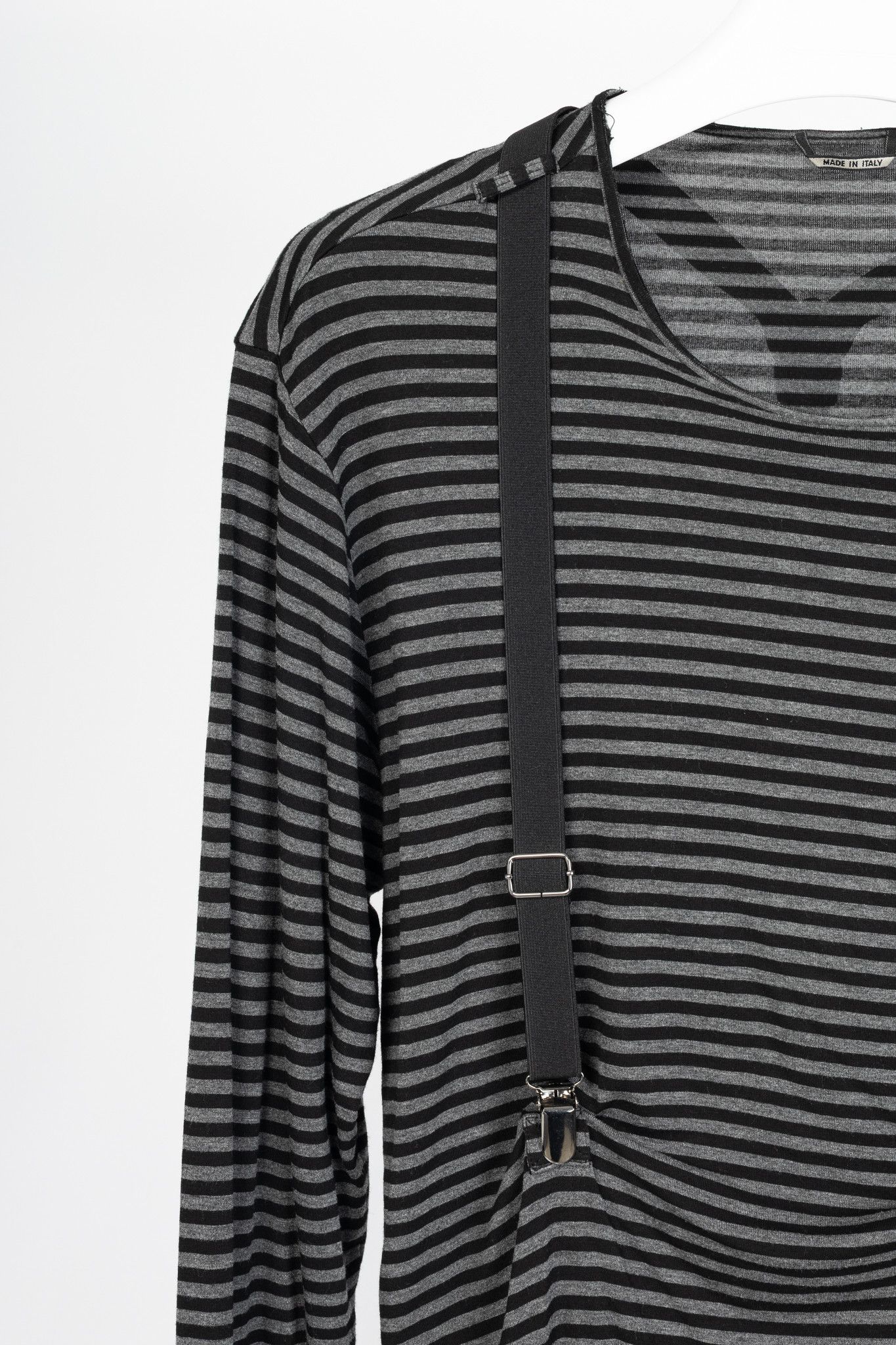 Daniele Alessandrini Daniele Alessandrini Striped Jersey Suspender T-Shirt Size US S / EU 44-46 / 1 - 5 Thumbnail