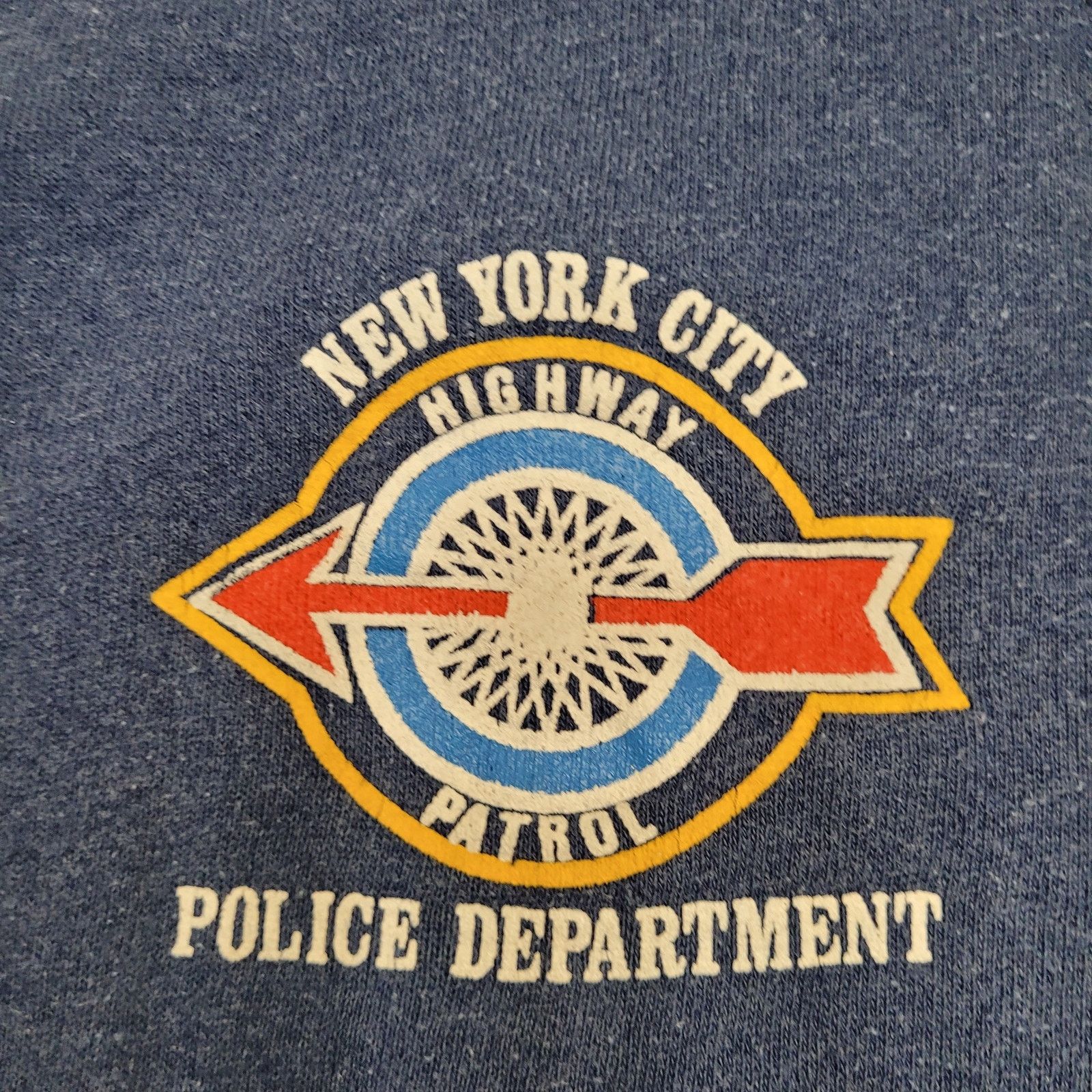 Vintage VTG 80s NYPD Ragland Sweatshirt Womens XL Faded USA Made Size XL / US 12-14 / IT 48-50 - 3 Thumbnail