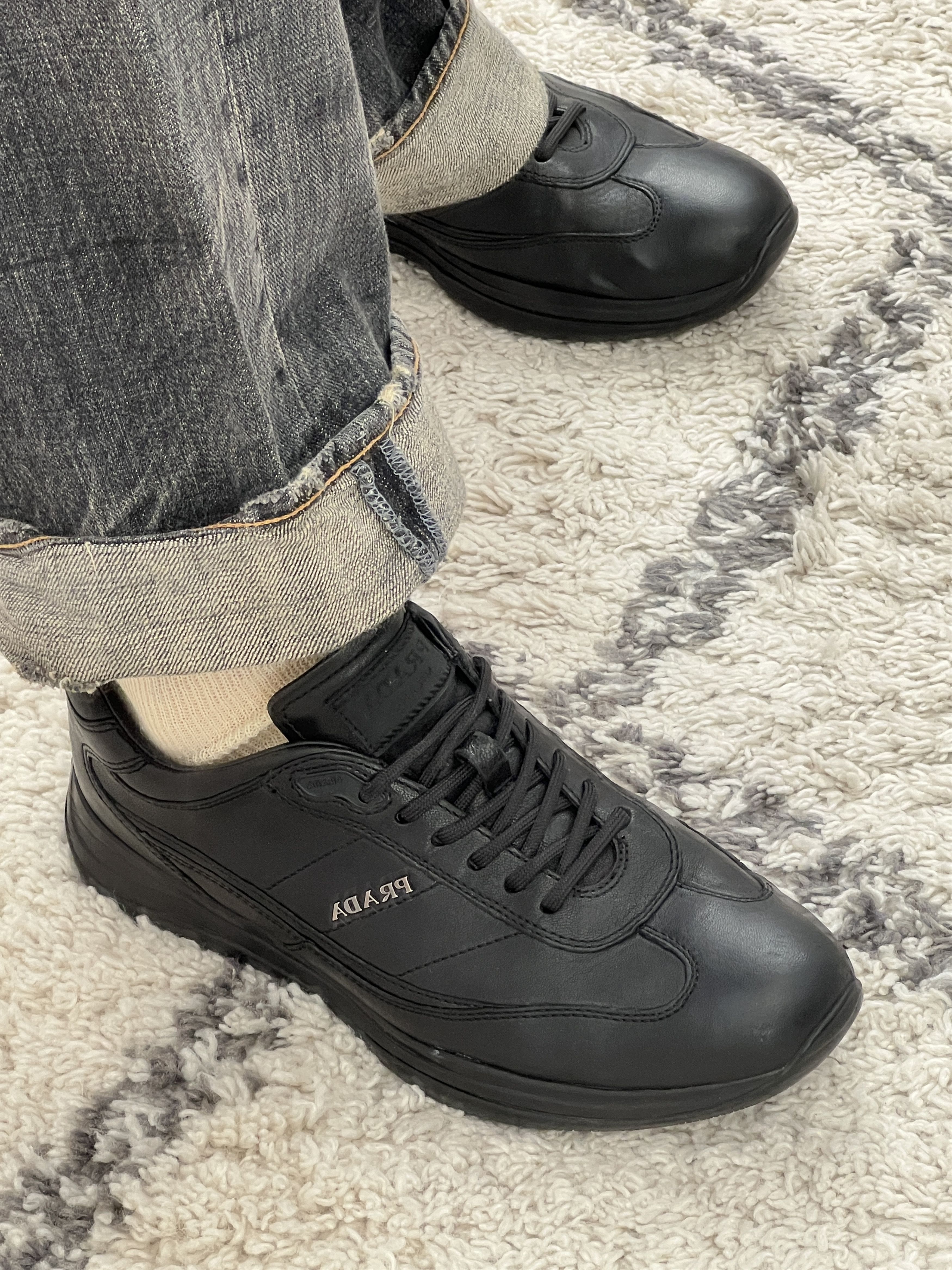 Prada Vintage Prada Americas Style Low Leather Sneakers Size US 8.5 / EU 41-42 - 5 Thumbnail