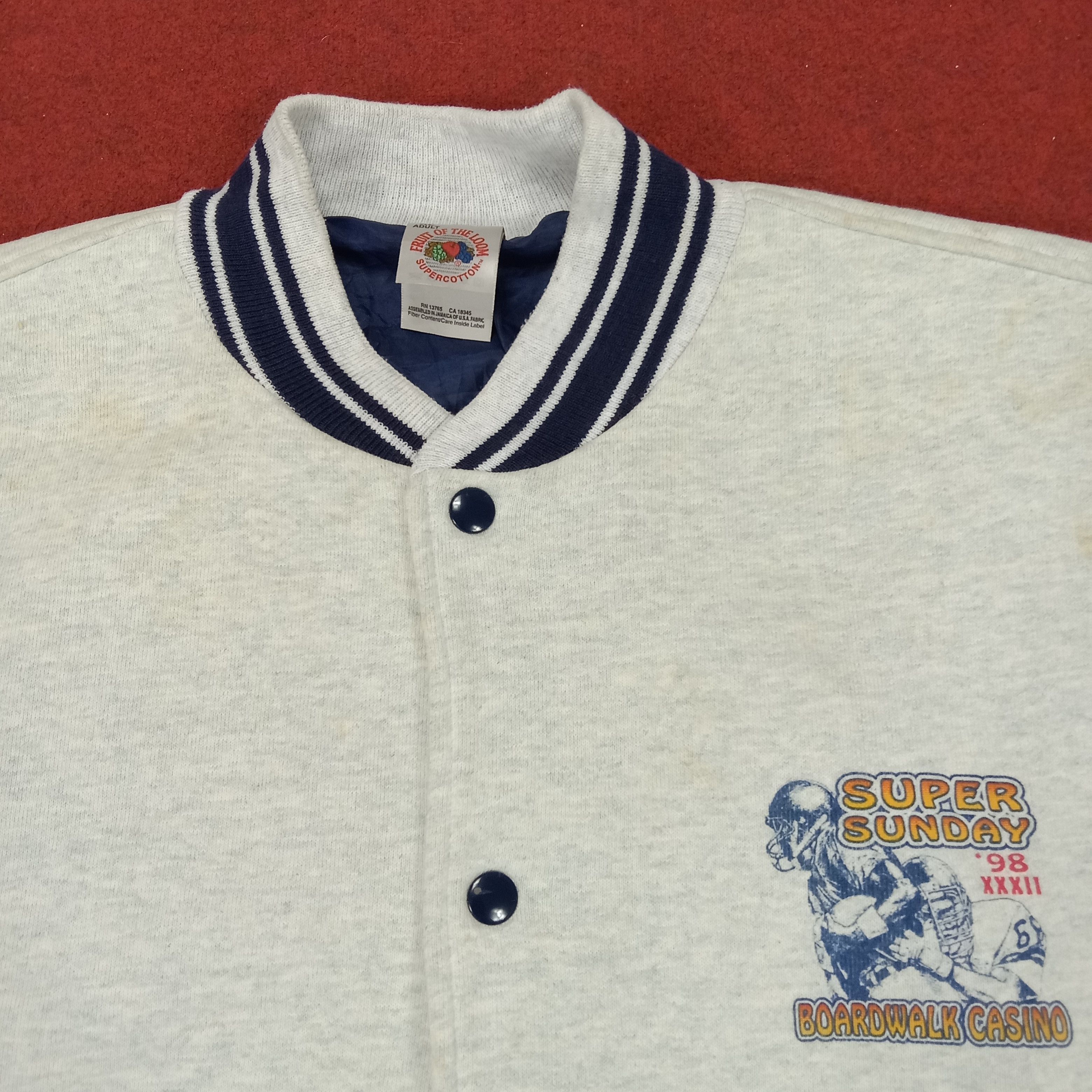 NFL × Vintage Varsity Jacket American Football Style Super Sunday 98' Size US XXL / EU 58 / 5 - 5 Thumbnail
